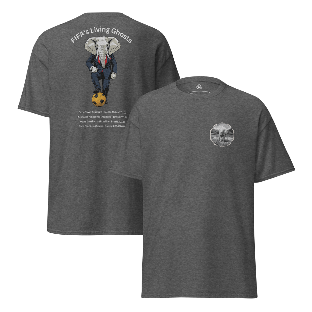 Living Ghosts Graphic Tee - Uncover the Hidden Costs of Major Football Tournaments