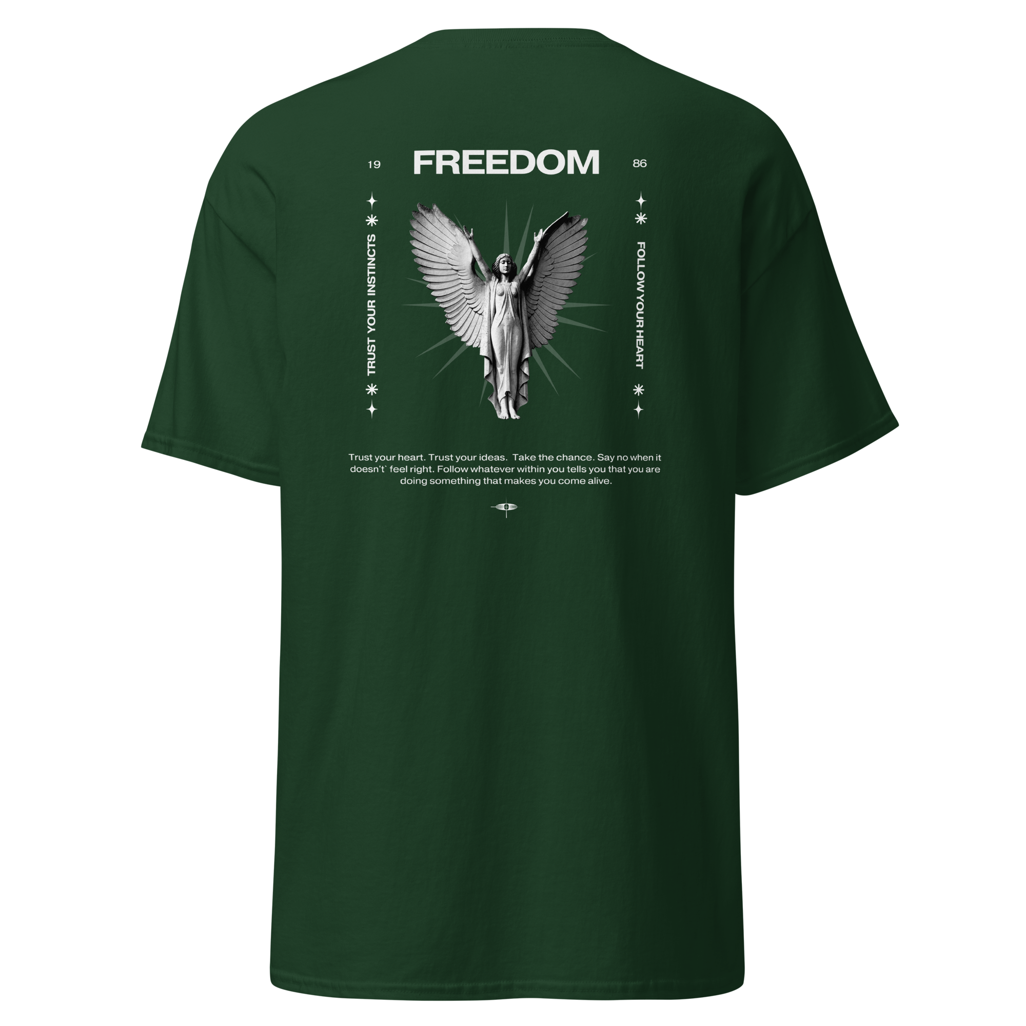 Freedom Angel Graphic Tee - Embrace Your Spirit Unisex Design - OFFSIDE CLUB