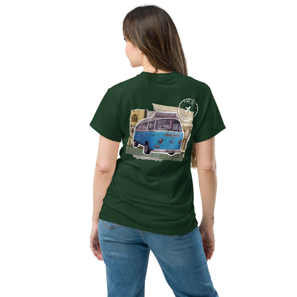 Wanderlust Graphic Tee for Adventure Seekers - Retro Van Design - OFFSIDE CLUB