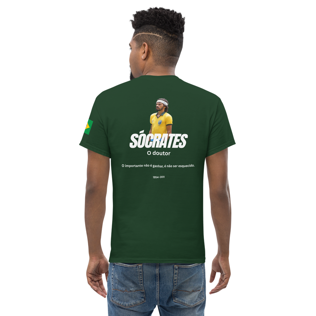 Sócrates Brazil Retro T-Shirt - 1982 Vintage Football Streetwear Tee - OFFSIDE CLUB