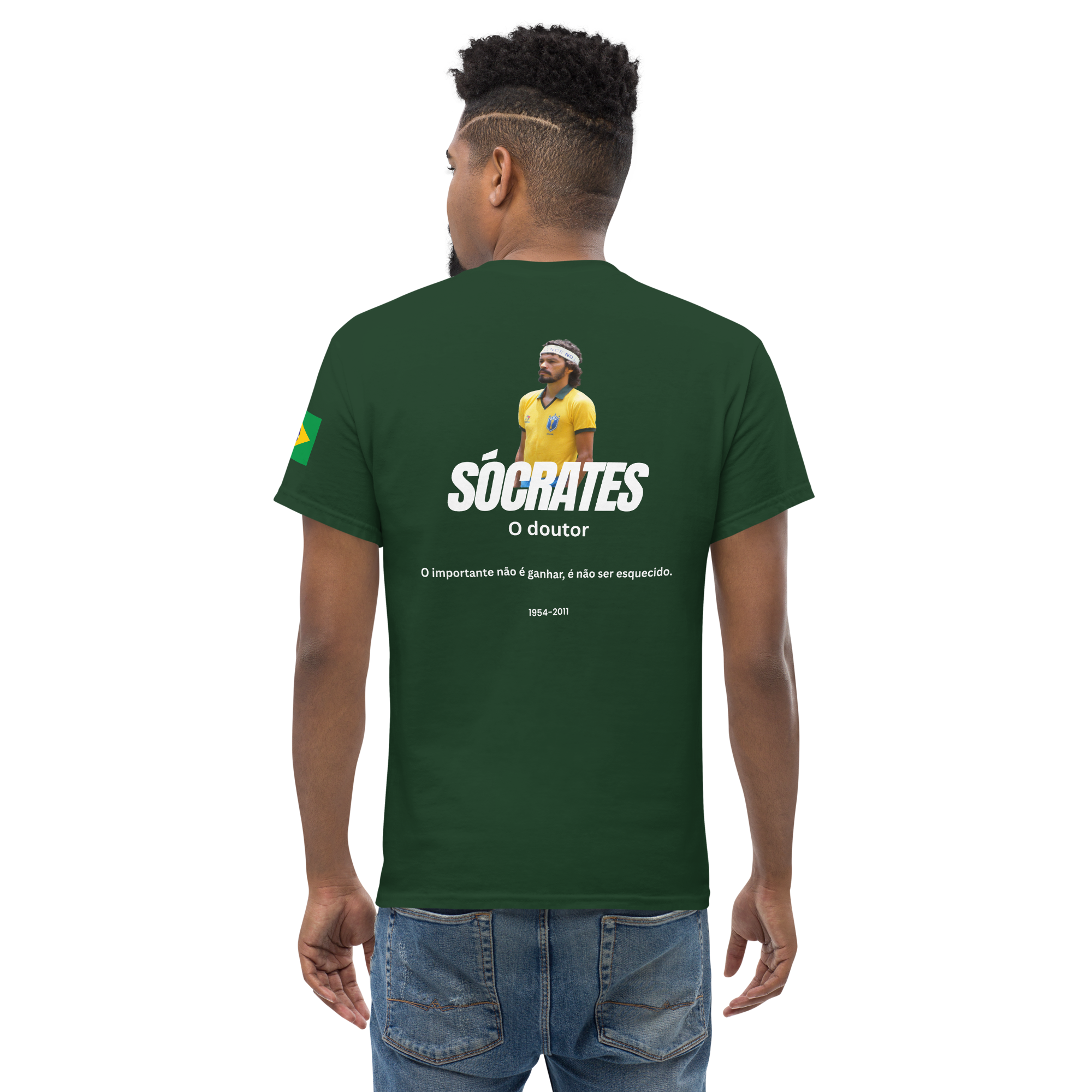 Sócrates Brazil Retro T-Shirt - 1982 Vintage Football Streetwear Tee - OFFSIDE CLUB
