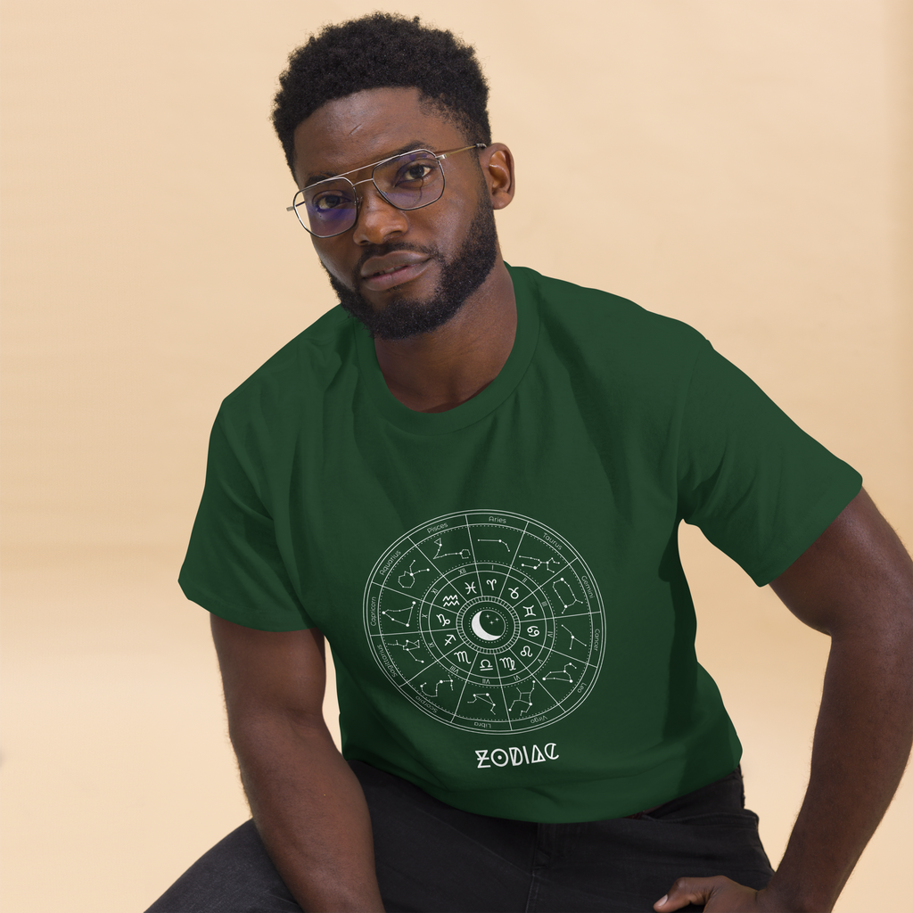 Celestial Zodiac Wheel Tee - Unique Astrology Graphic T-Shirt - OFFSIDE CLUB