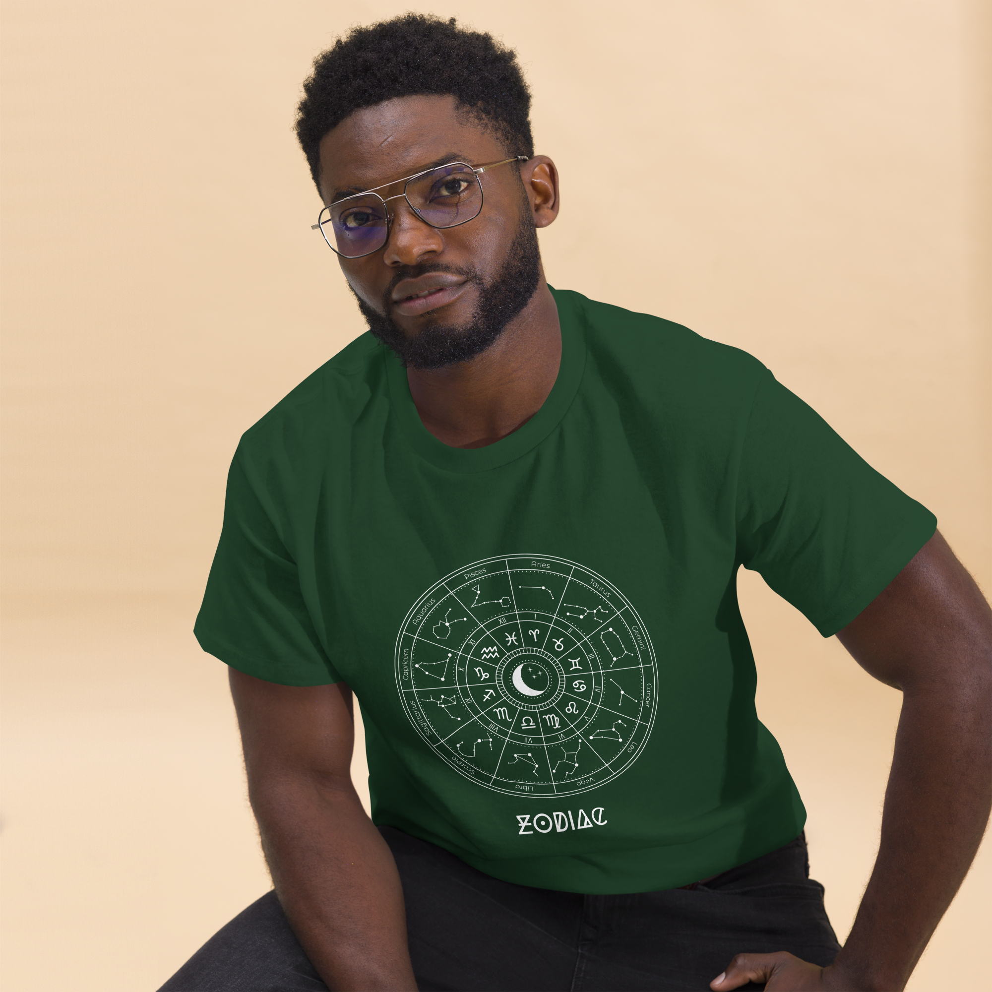 Celestial Zodiac Wheel Graphic Tee