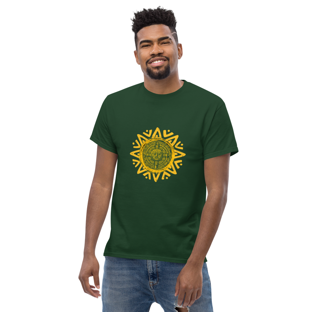 Unisex Aztec Sun Stone T-Shirt for Cultural Style - OFFSIDE CLUB