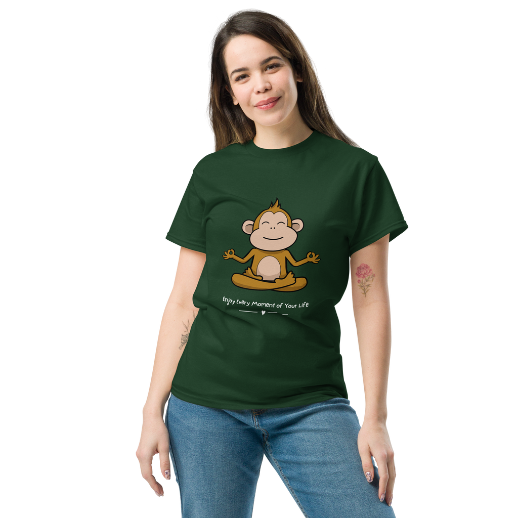 Zen Monkey Yoga T-Shirt for Meditation and Mindfulness - OFFSIDE CLUB