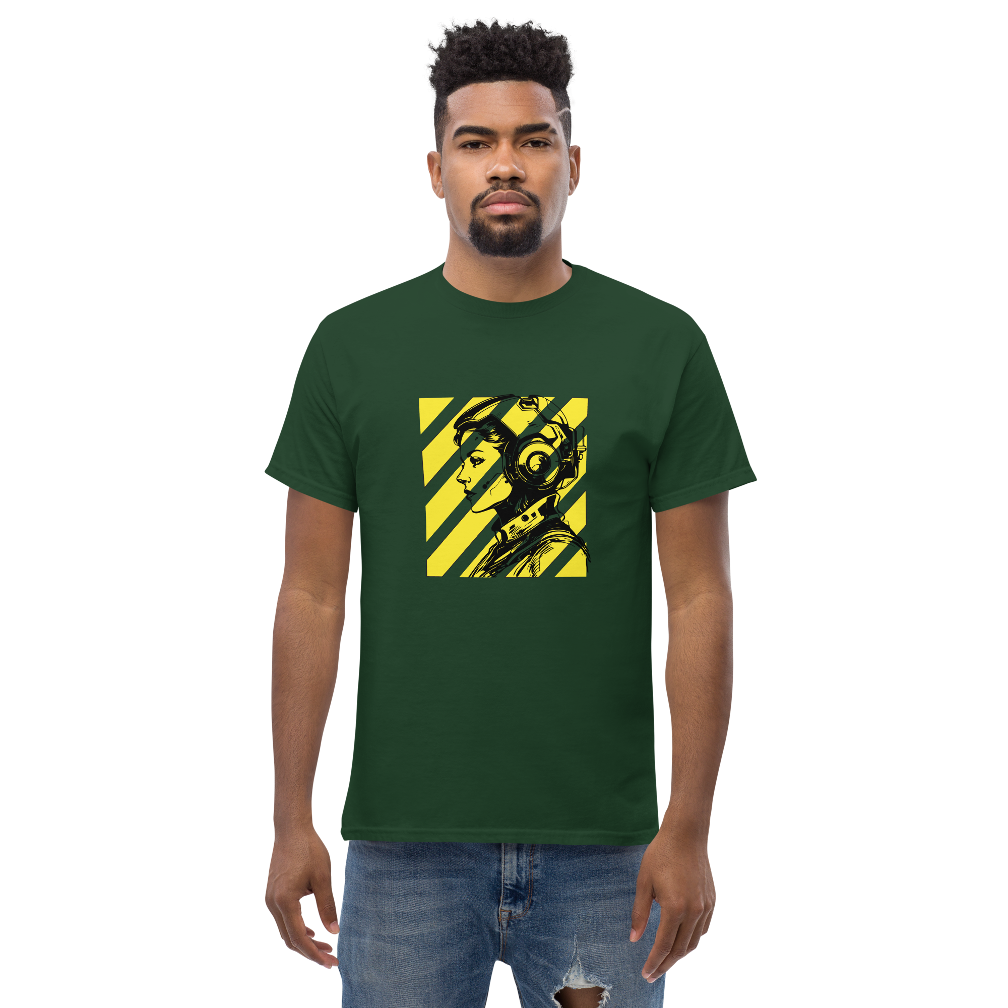 Futuristic Sci-Fi Shirt: Embrace Your Unique Style with a Bold Portrait Design - OFFSIDE CLUB