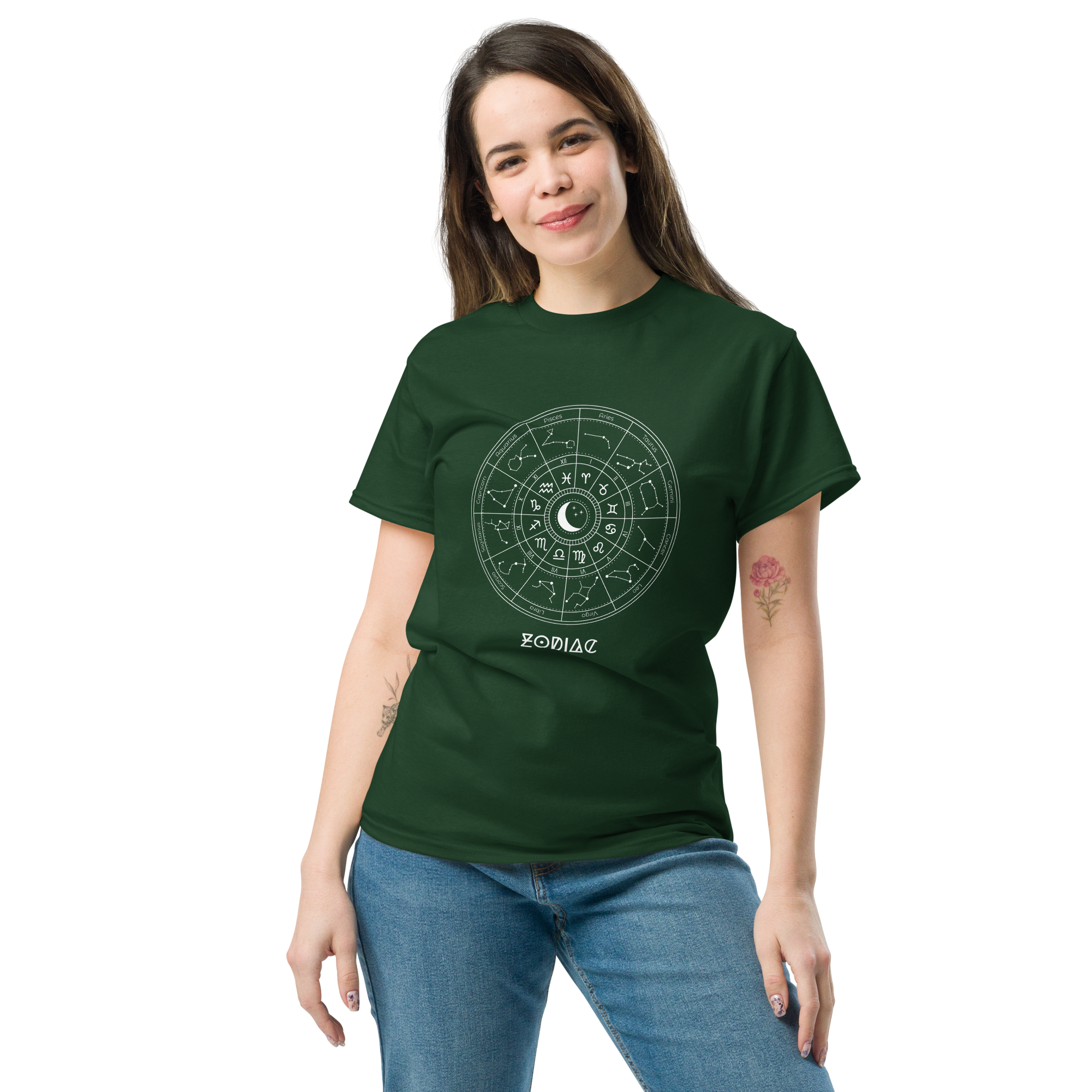 Celestial Zodiac Wheel Graphic Tee