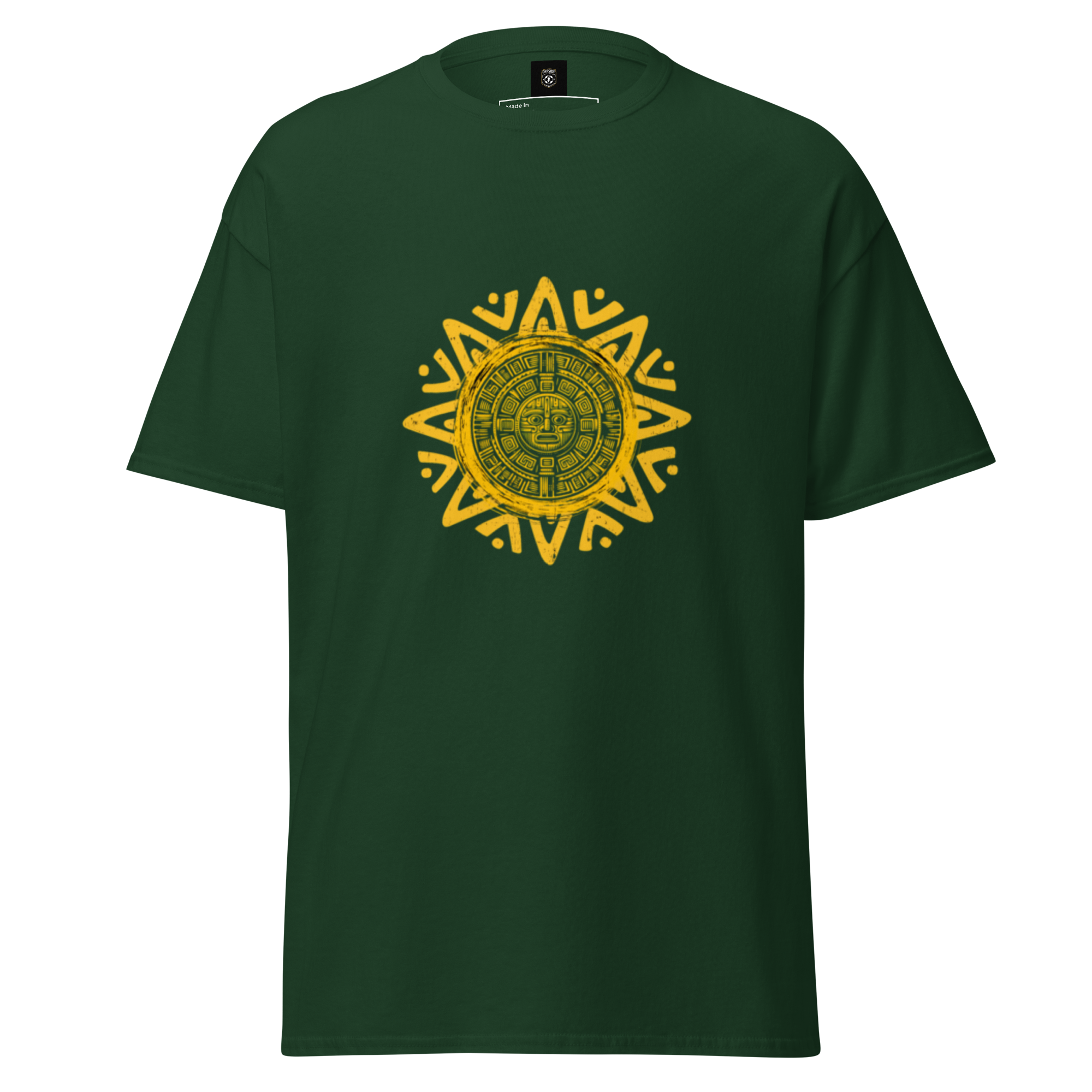 Unisex Aztec Sun Stone T-Shirt for Cultural Style - OFFSIDE CLUB