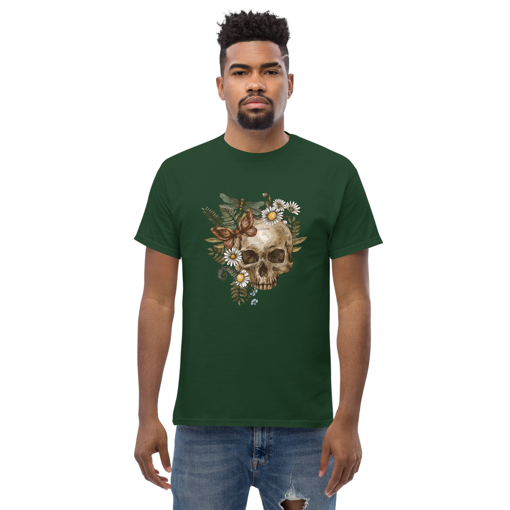 Botanical Skull T-Shirt - Heavyweight Style and Comfort for Trendsetters - OFFSIDE CLUB