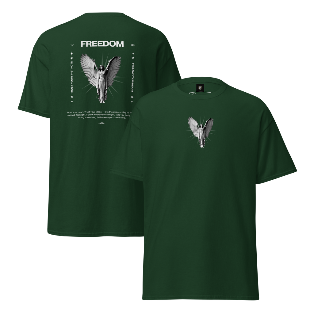 Freedom Angel Graphic Tee - Embrace Your Spirit Unisex Design - OFFSIDE CLUB