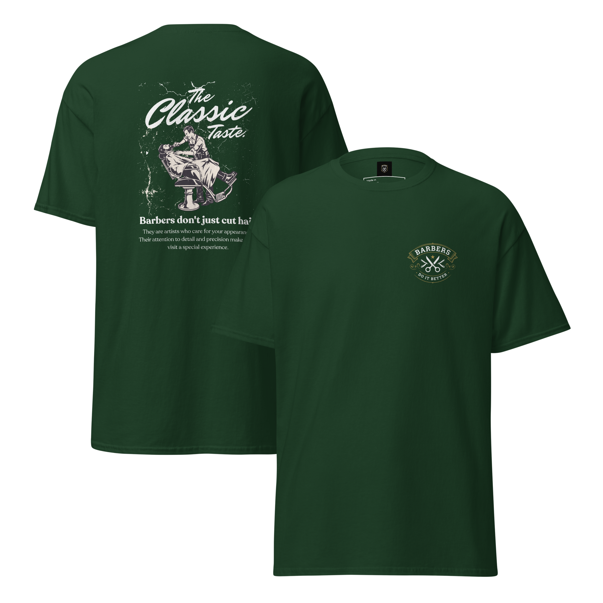 Classic Barber Graphic Tee - Timeless Style for Every Grooming Enthusiast - OFFSIDE CLUB
