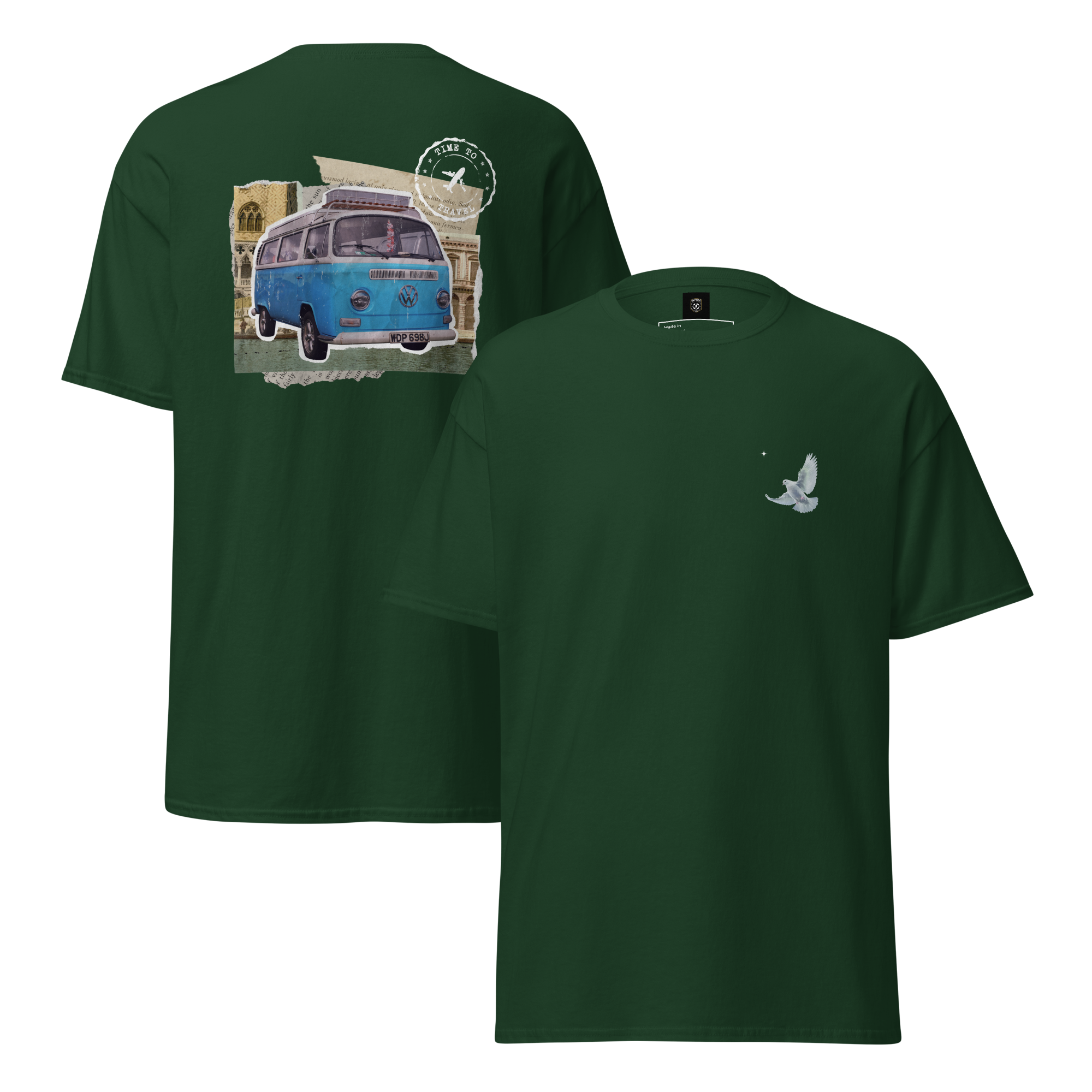 Wanderlust Graphic Tee for Adventure Seekers - Retro Van Design - OFFSIDE CLUB