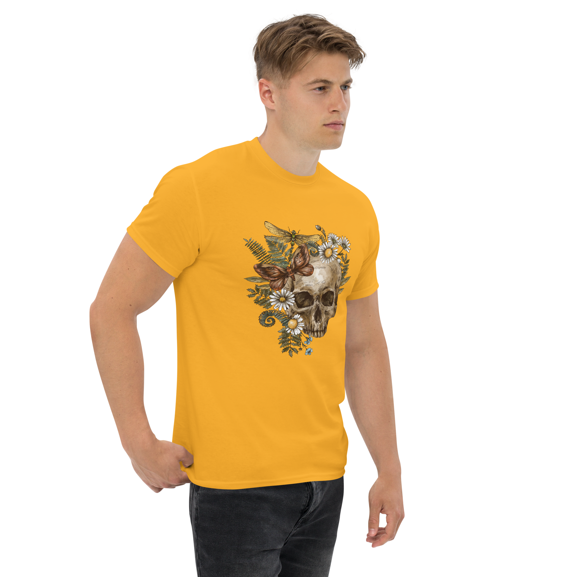 Botanical Skull T-Shirt - Heavyweight Style and Comfort for Trendsetters - OFFSIDE CLUB