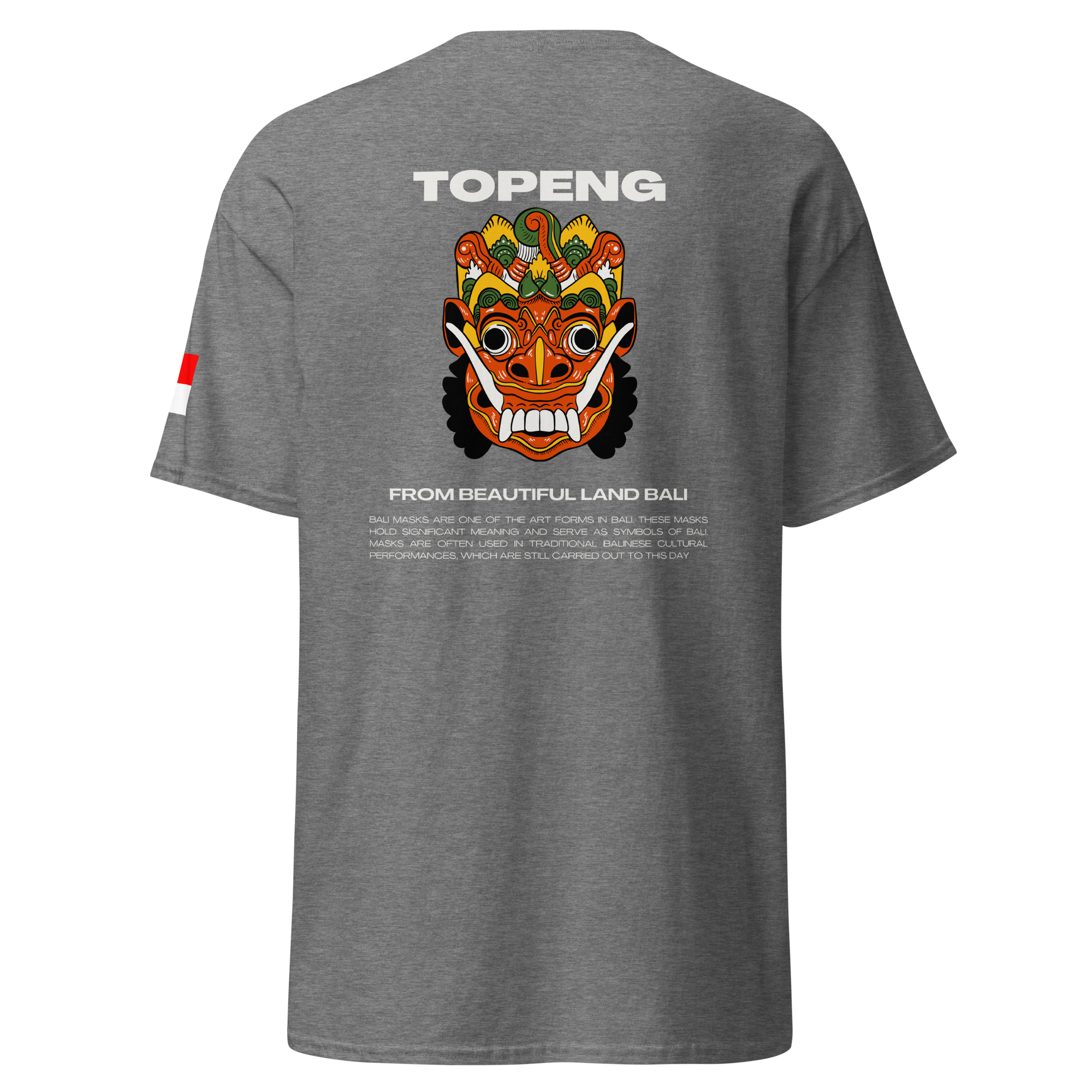 Balinese Topeng Art Tee - Premium Graphic Tee for Unique Style - OFFSIDE CLUB