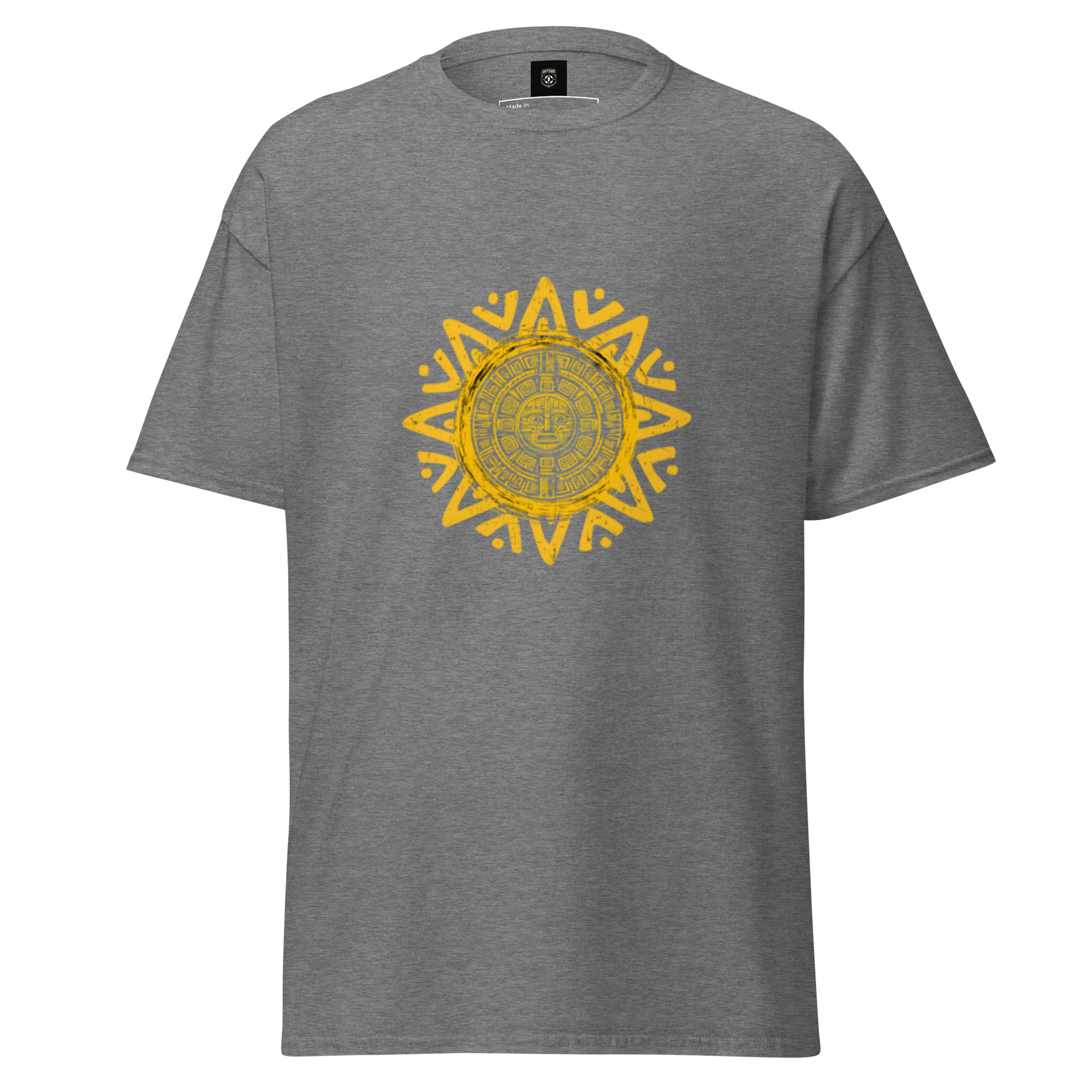 Unisex Aztec Sun Stone T-Shirt for Cultural Style - OFFSIDE CLUB