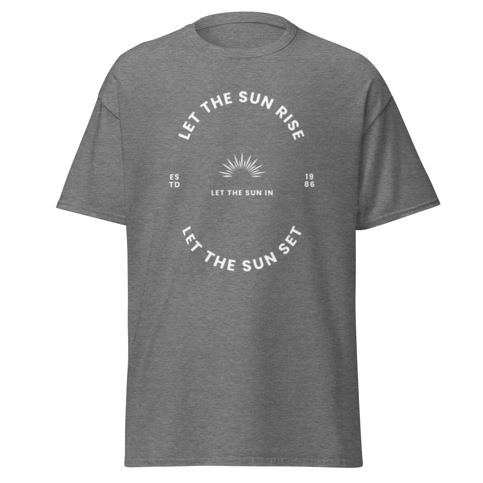 Let the Sun Rise Minimalist Graphic Tee for Effortless Style - OFFSIDE CLUB