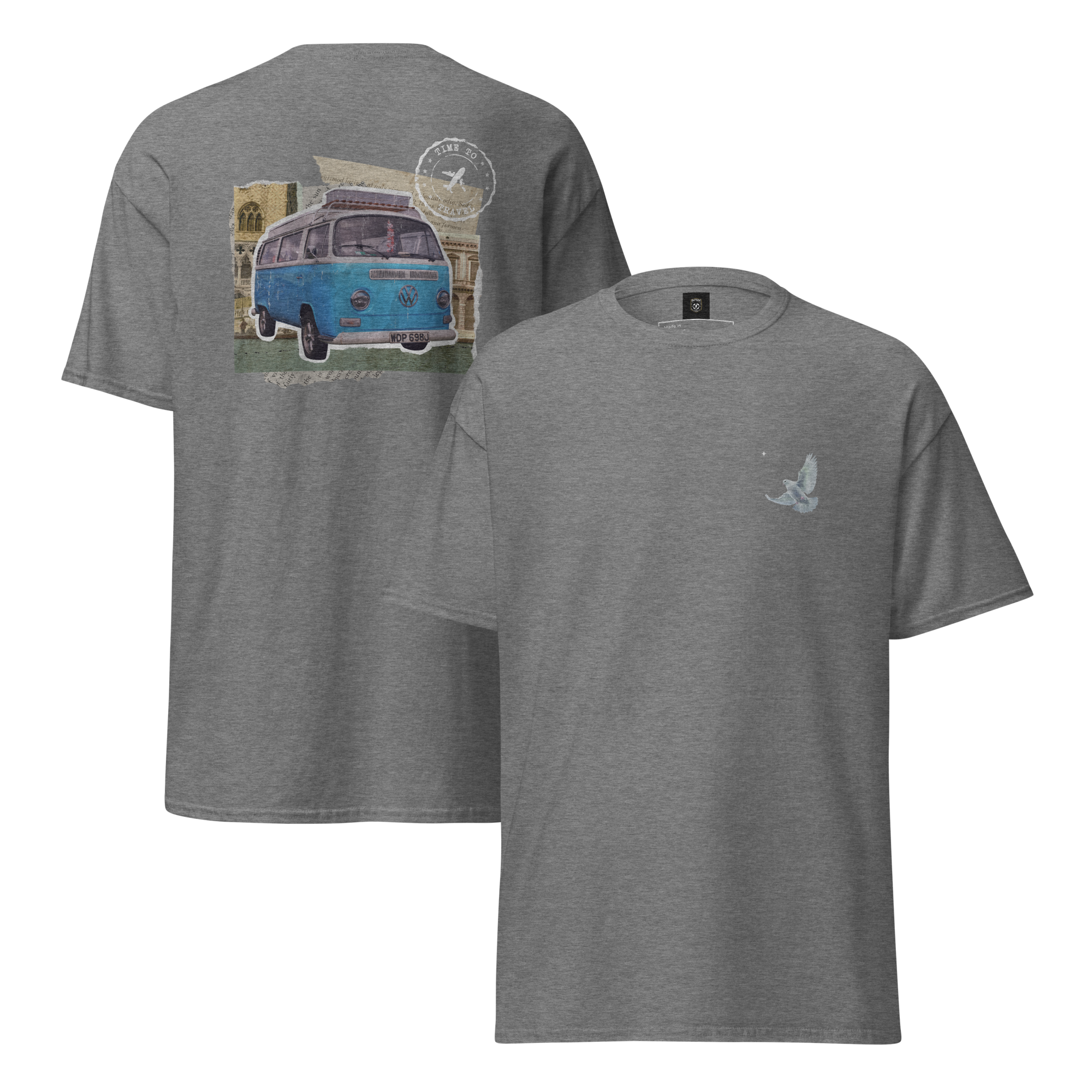 Wanderlust Graphic Tee for Adventure Seekers - Retro Van Design - OFFSIDE CLUB