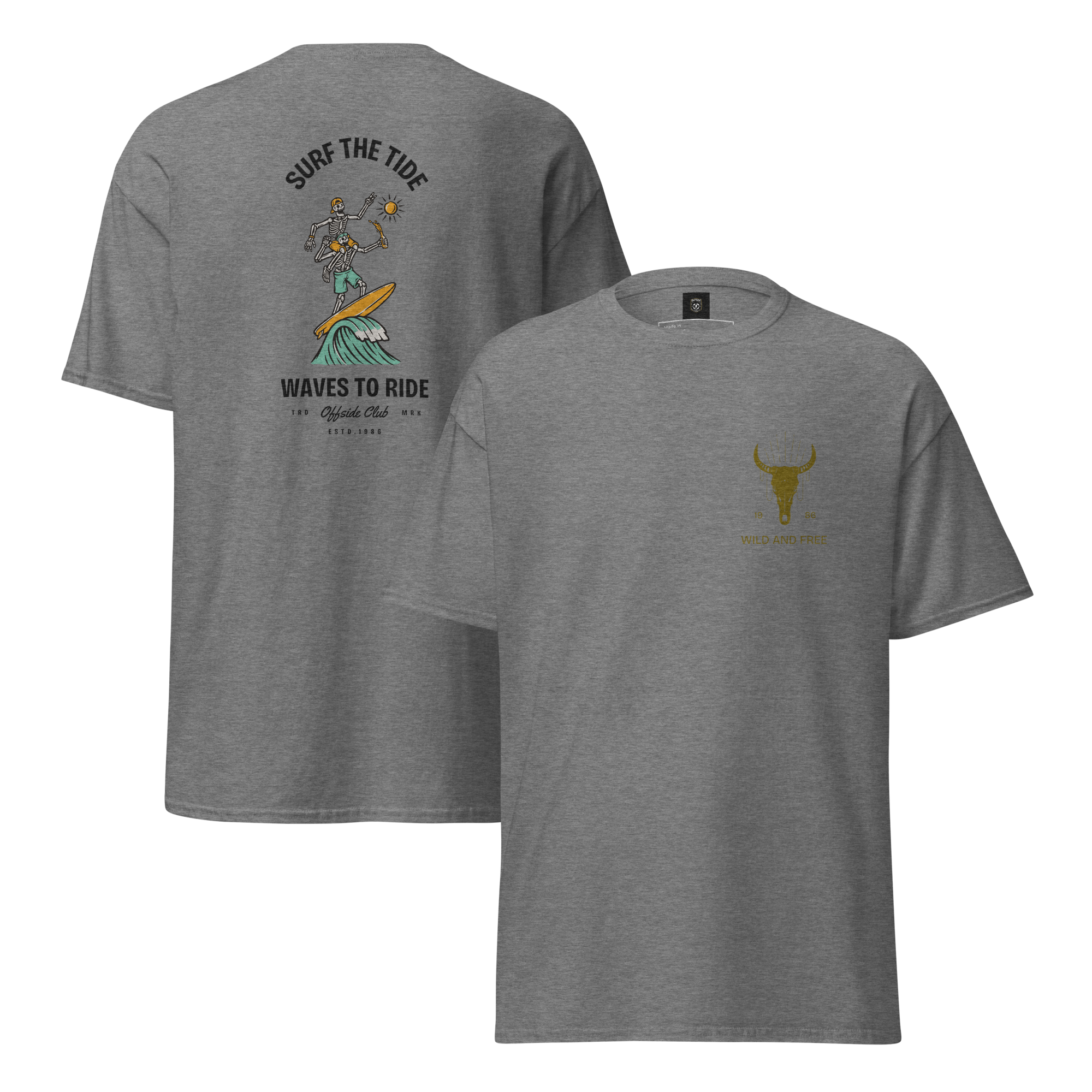 Surf The Tide Men's Surfing Graphic Tee - OFFSIDE CLUB