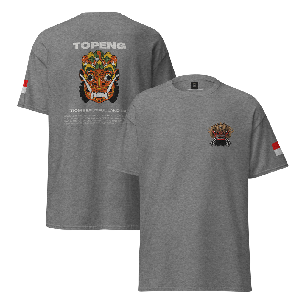 Balinese Topeng Art Tee - Premium Graphic Tee for Unique Style - OFFSIDE CLUB