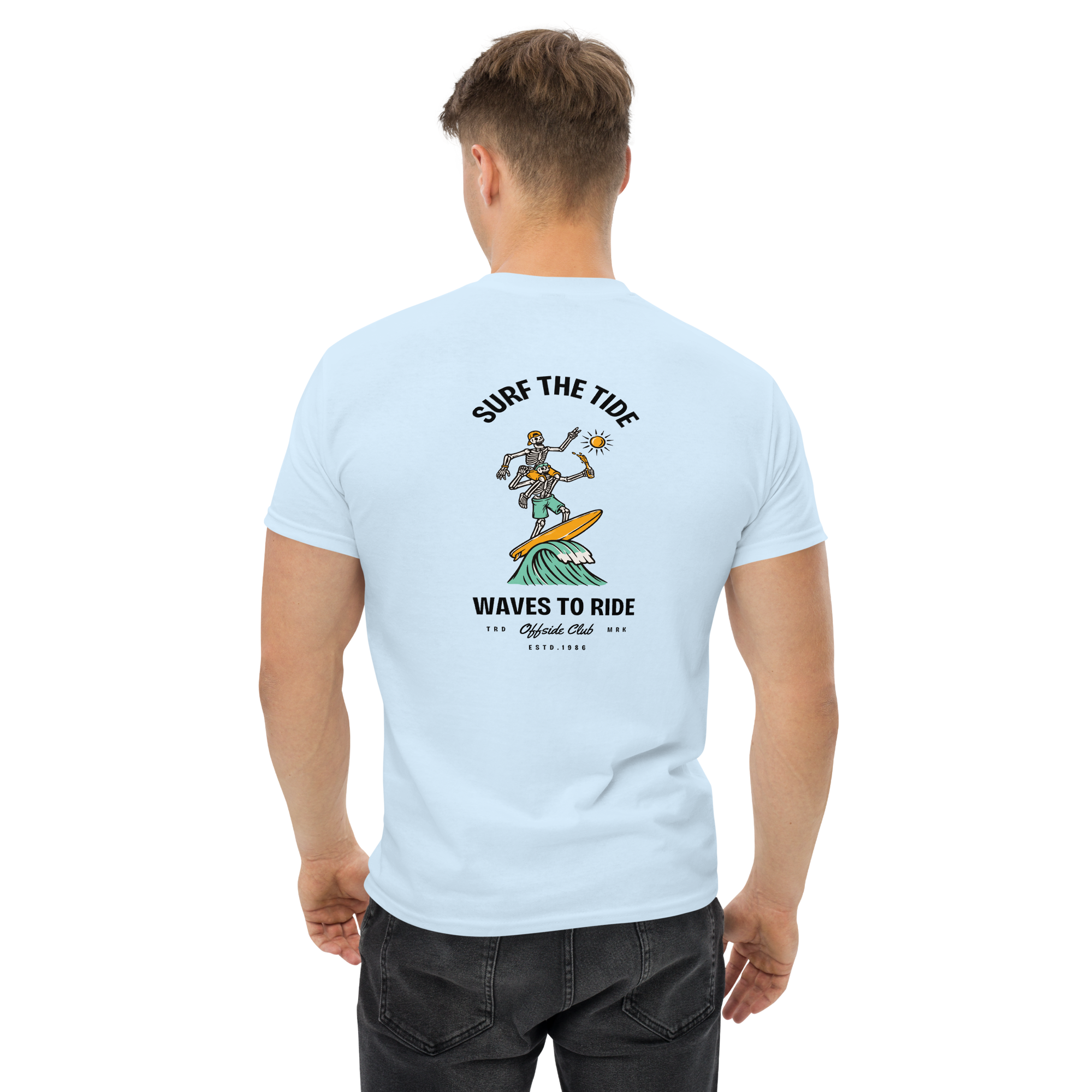 Surf The Tide Men's Surfing Graphic Tee - OFFSIDE CLUB