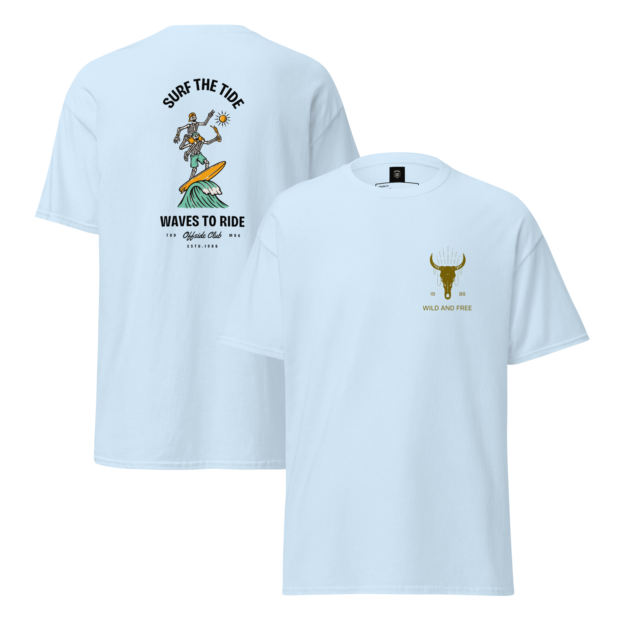 Surf The Tide Men's Surfing Graphic Tee - OFFSIDE CLUB