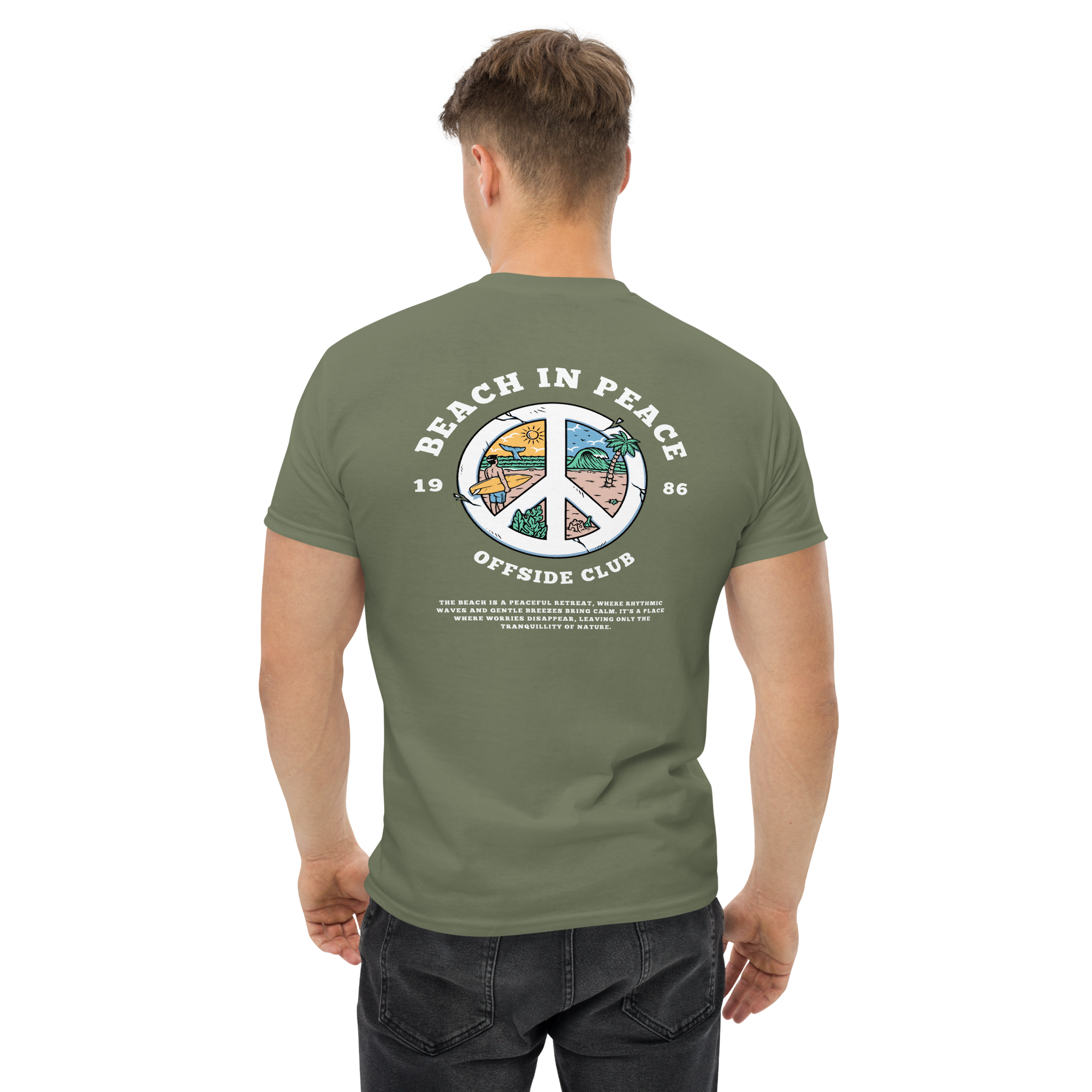"Beach in Peace" Retro Graphic Tee