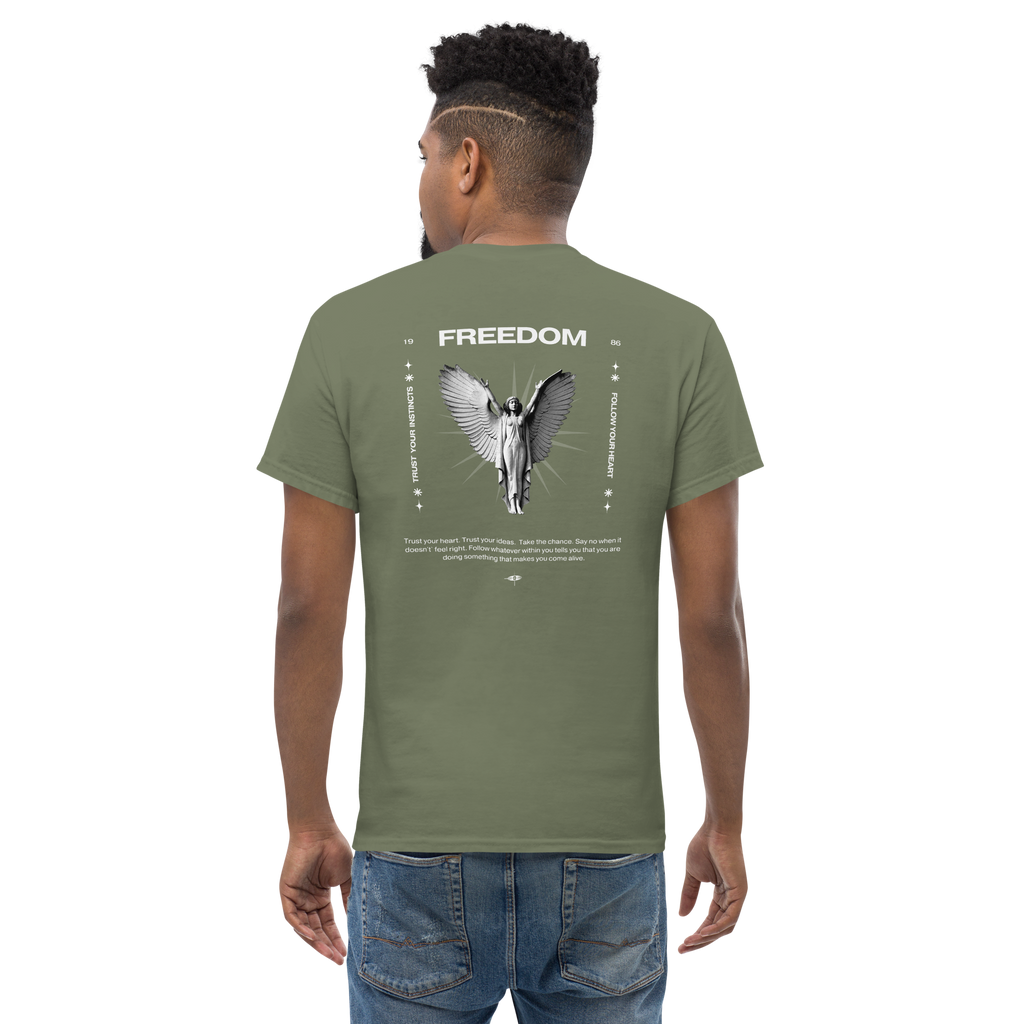 Freedom Angel Graphic Tee - Embrace Your Spirit Unisex Design - OFFSIDE CLUB