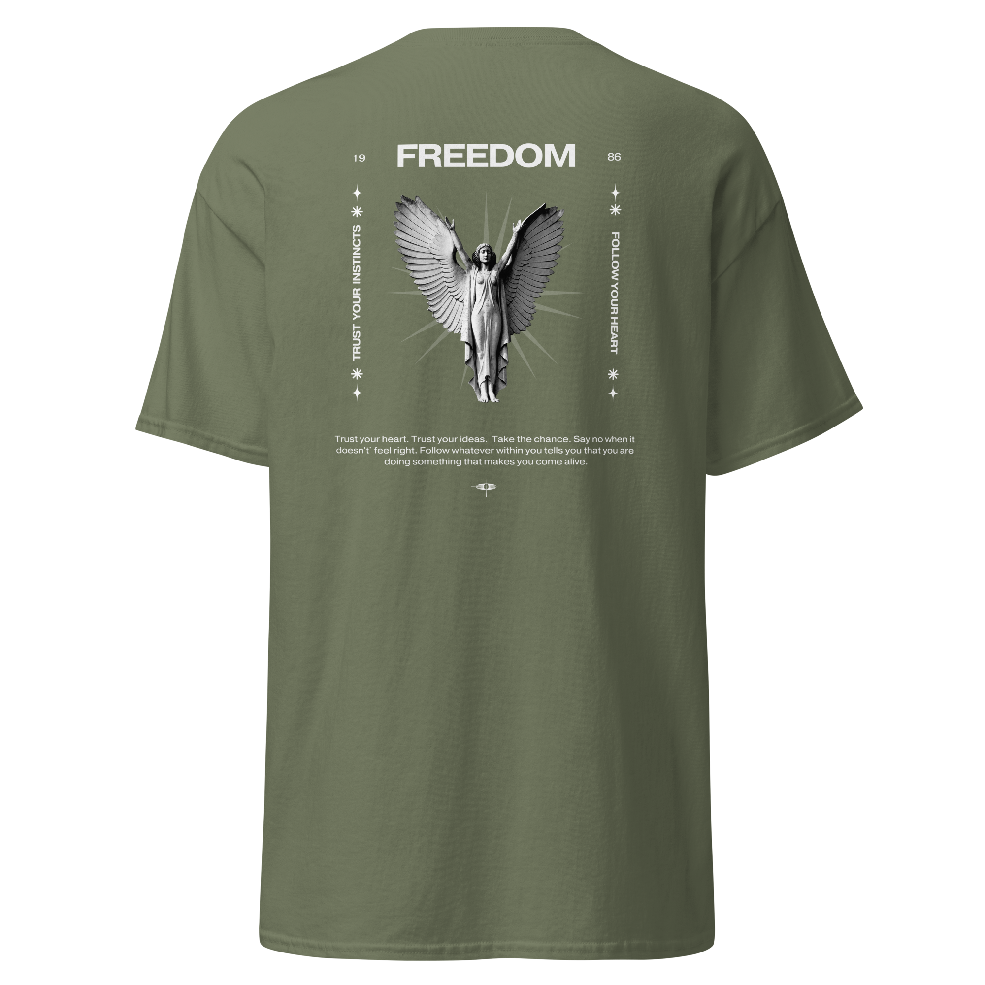 Freedom Angel Graphic Tee - Embrace Your Spirit Unisex Design - OFFSIDE CLUB