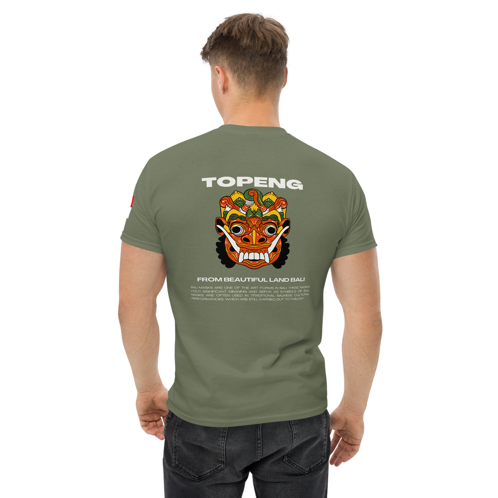 Balinese Topeng Art Tee - Premium Graphic Tee for Unique Style - OFFSIDE CLUB