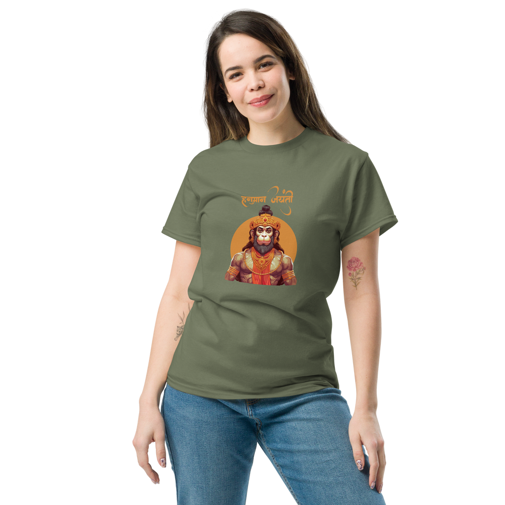 Powerful Hanuman Illustration Shirt for Spiritual Strength and Style - OFFSIDE CLUB