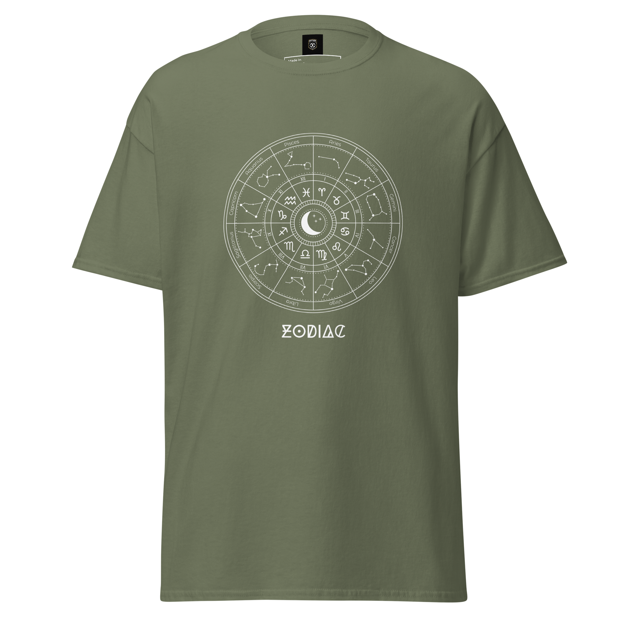 Celestial Zodiac Wheel Graphic Tee