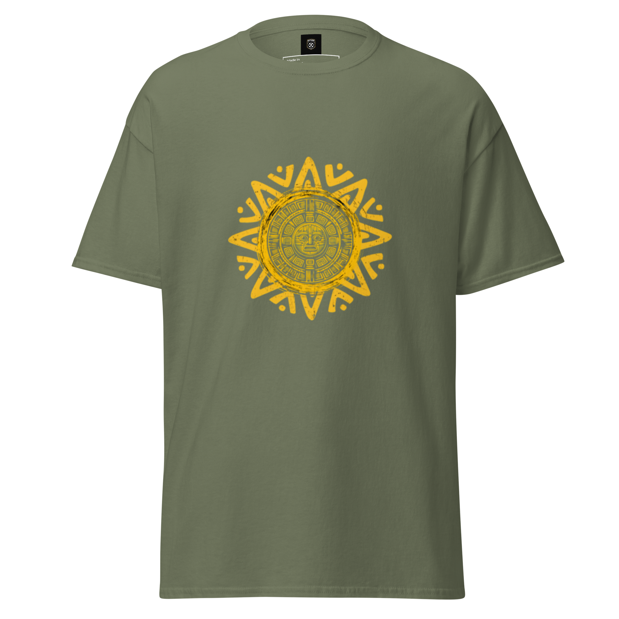 Unisex Aztec Sun Stone T-Shirt for Cultural Style - OFFSIDE CLUB