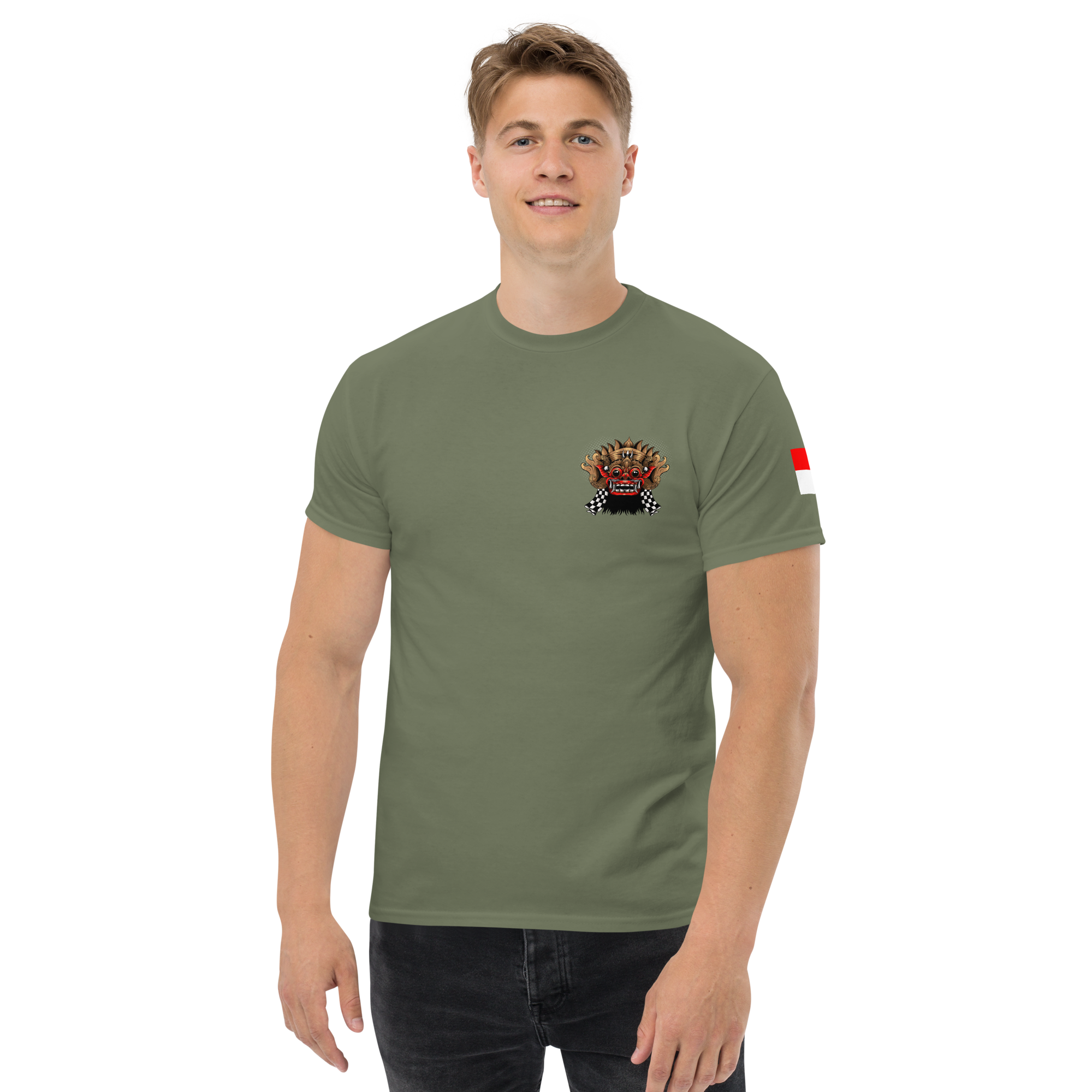 Balinese Topeng Art Tee - Premium Graphic Tee for Unique Style - OFFSIDE CLUB