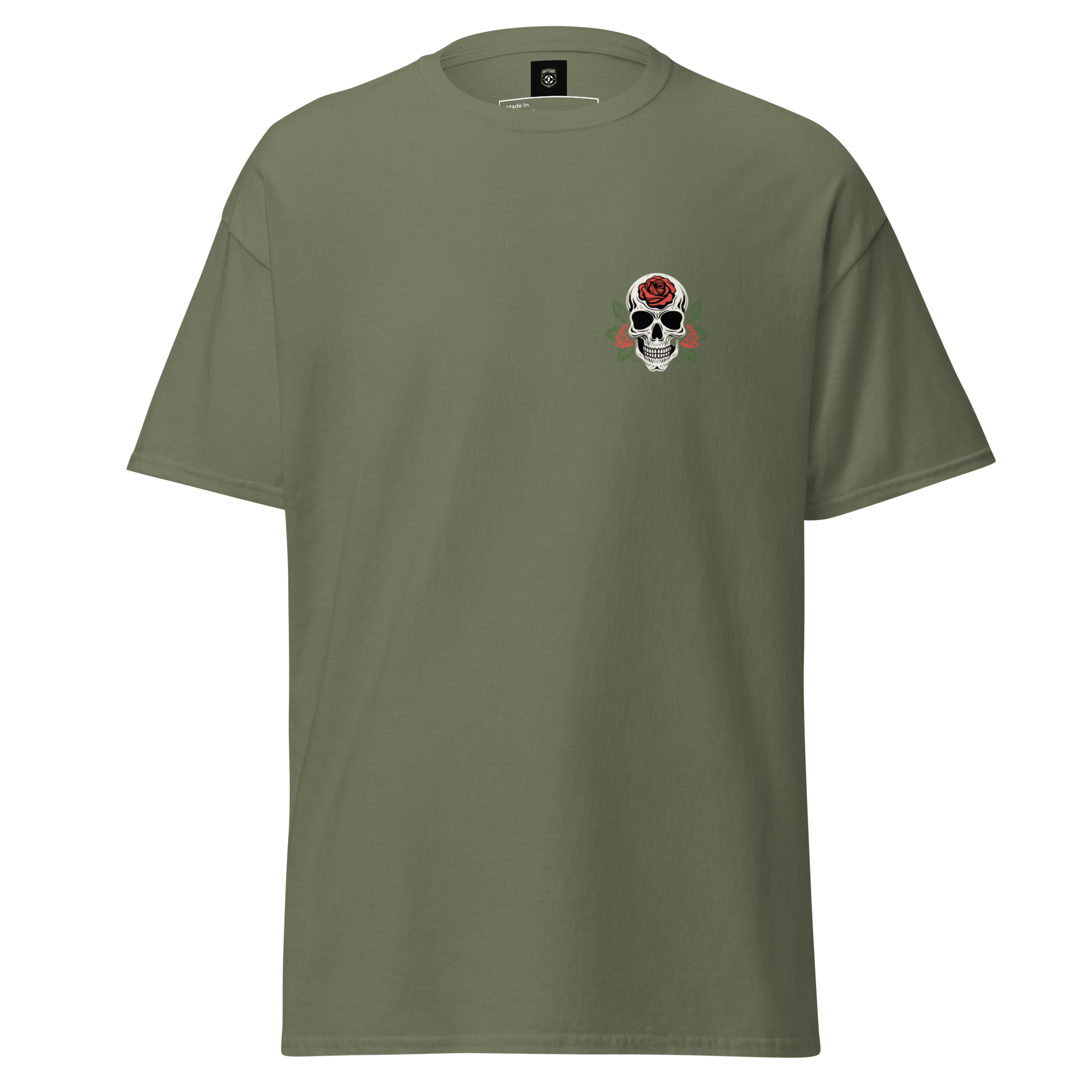 No Regrets Skull Rose Tee - Streetwear Graphic Tee for Bold Style - OFFSIDE CLUB