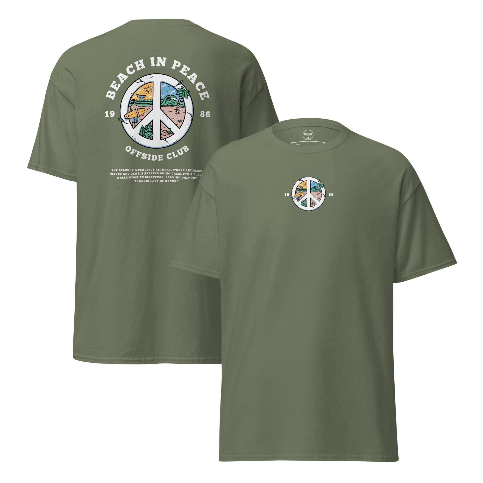 "Beach in Peace" Retro Graphic Tee