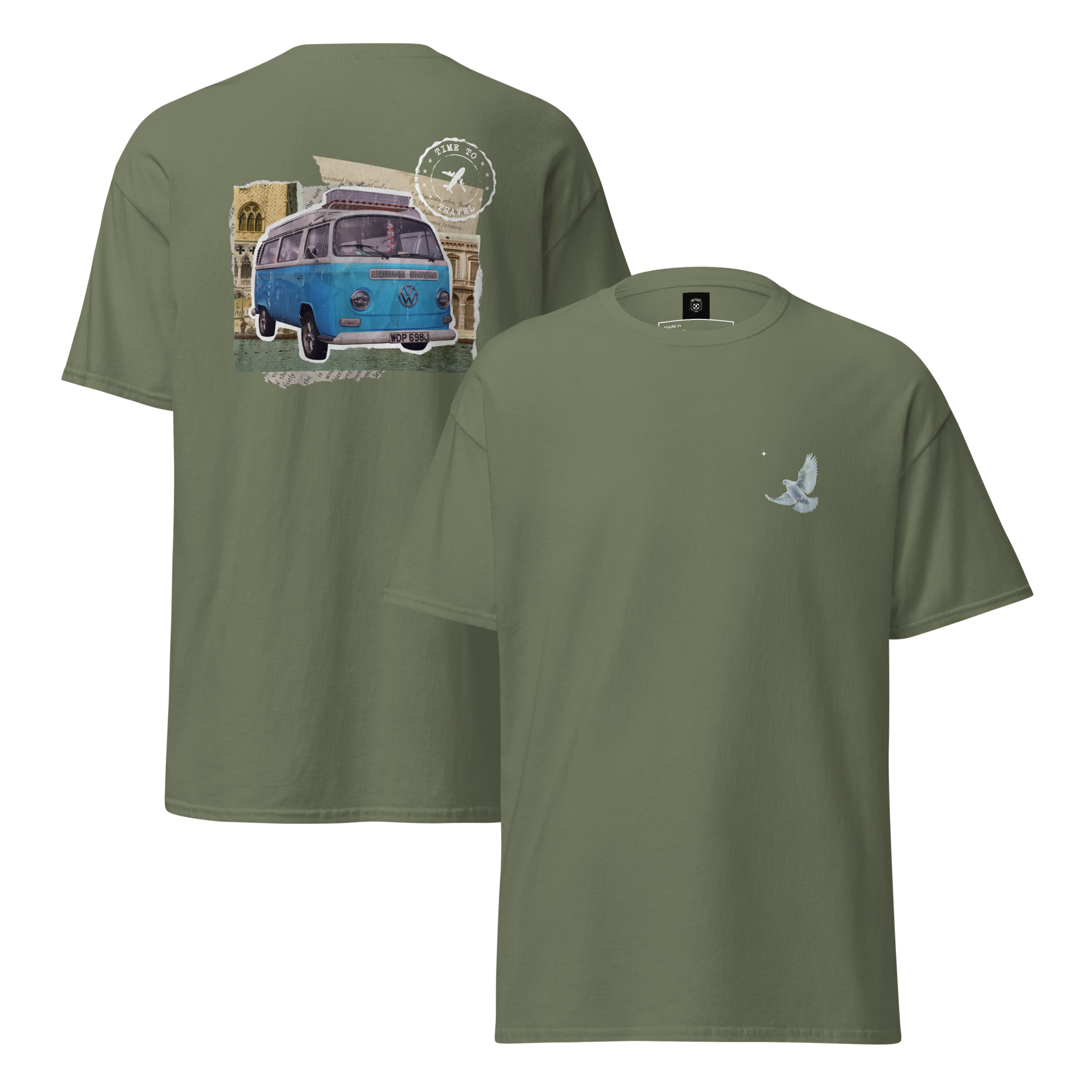 Wanderlust Graphic Tee for Adventure Seekers - Retro Van Design - OFFSIDE CLUB