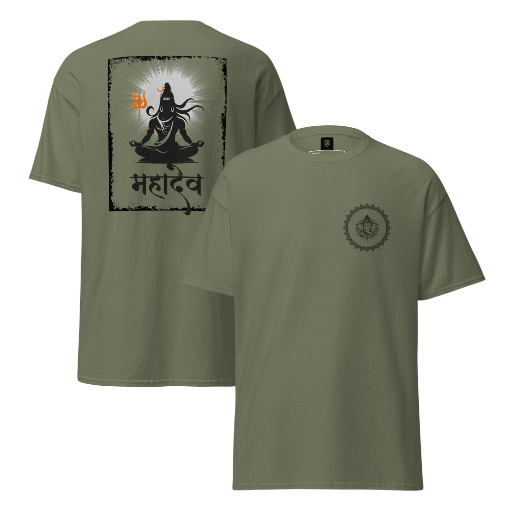 Mahadev Lord Shiva Graphic Tee - Premium Meditating Design - OFFSIDE CLUB