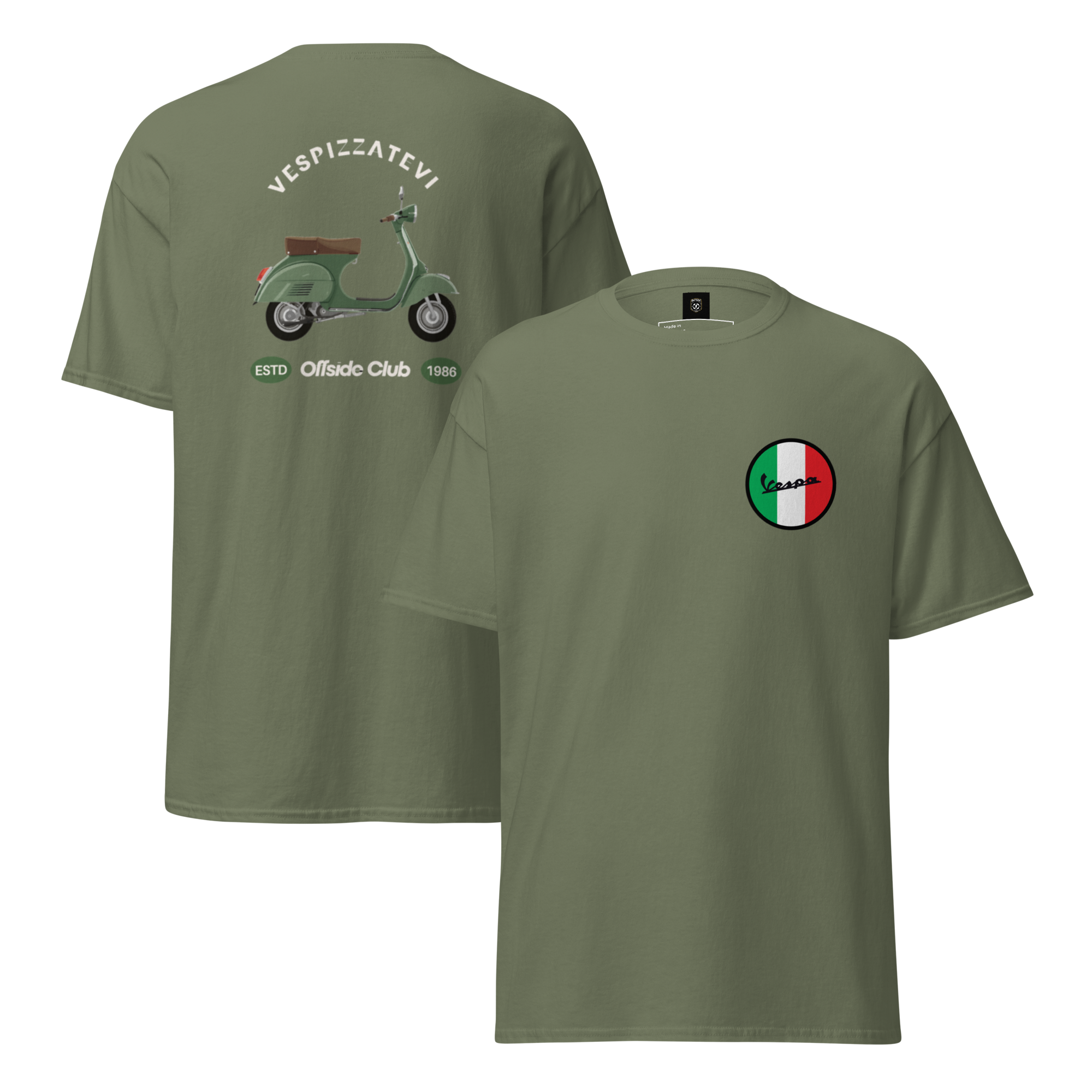 Retro Italian Vibes Offside Club Vespa Tee for Unique Style - OFFSIDE CLUB