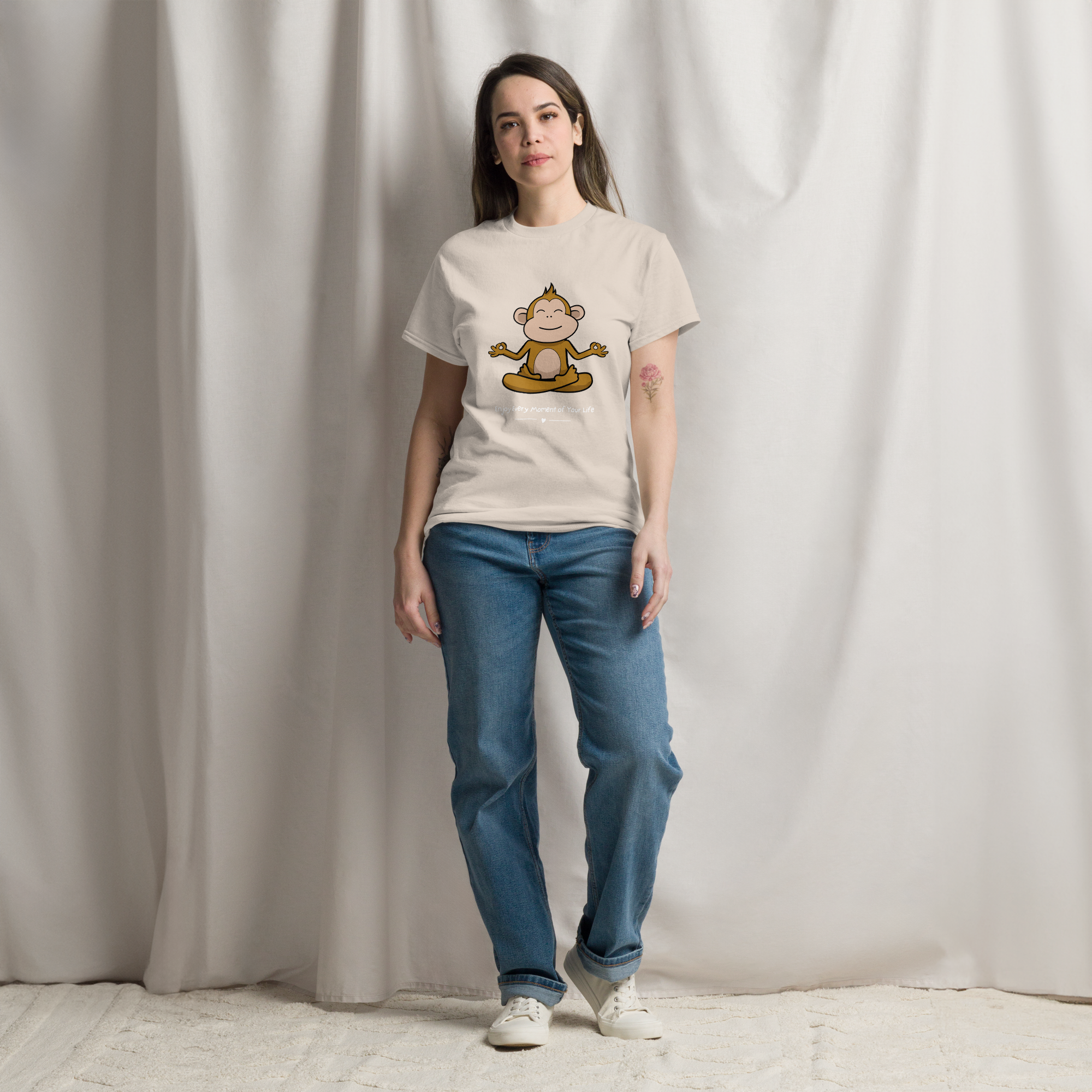 Zen Monkey Yoga T-Shirt for Meditation and Mindfulness - OFFSIDE CLUB