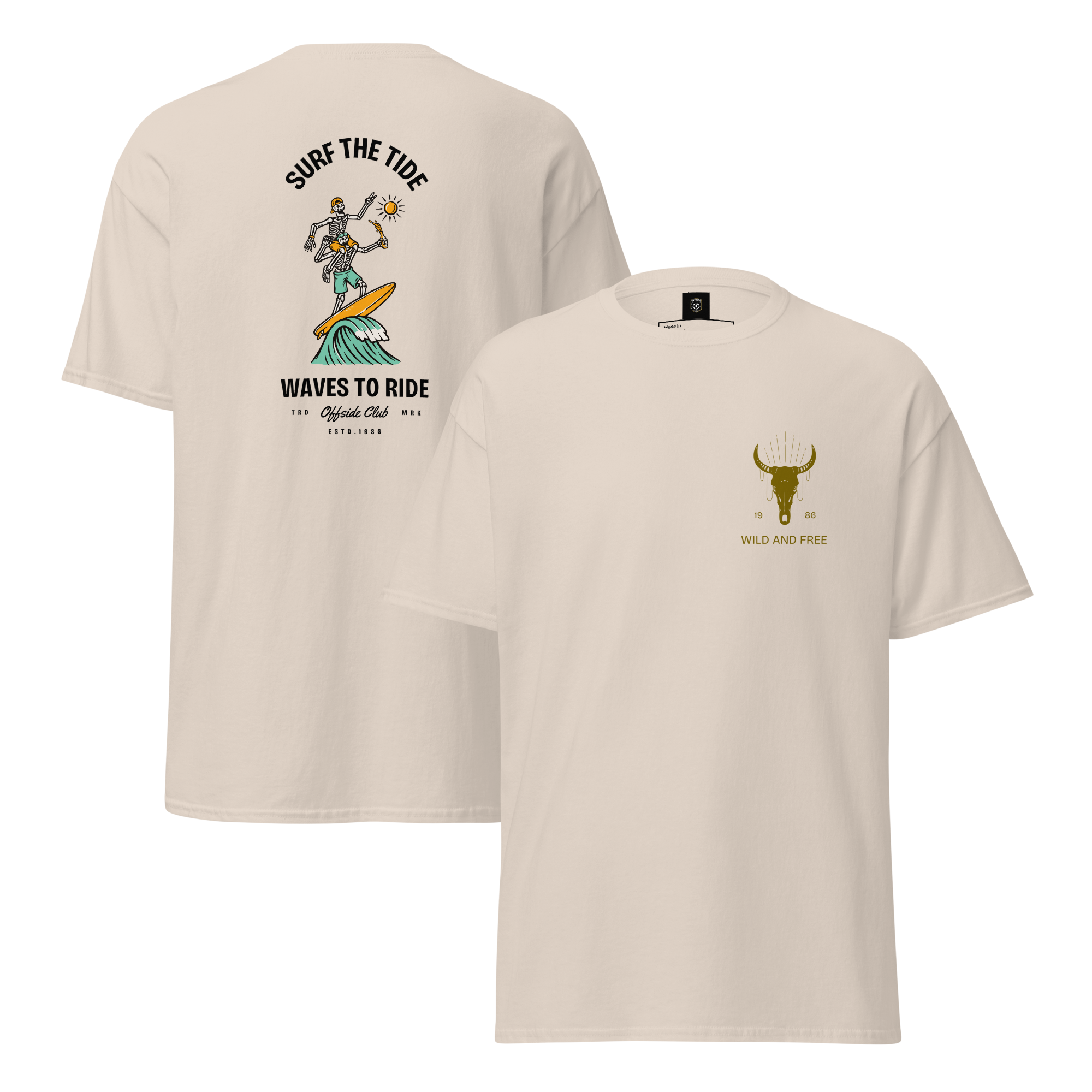 Surf The Tide Men's Surfing Graphic Tee - OFFSIDE CLUB
