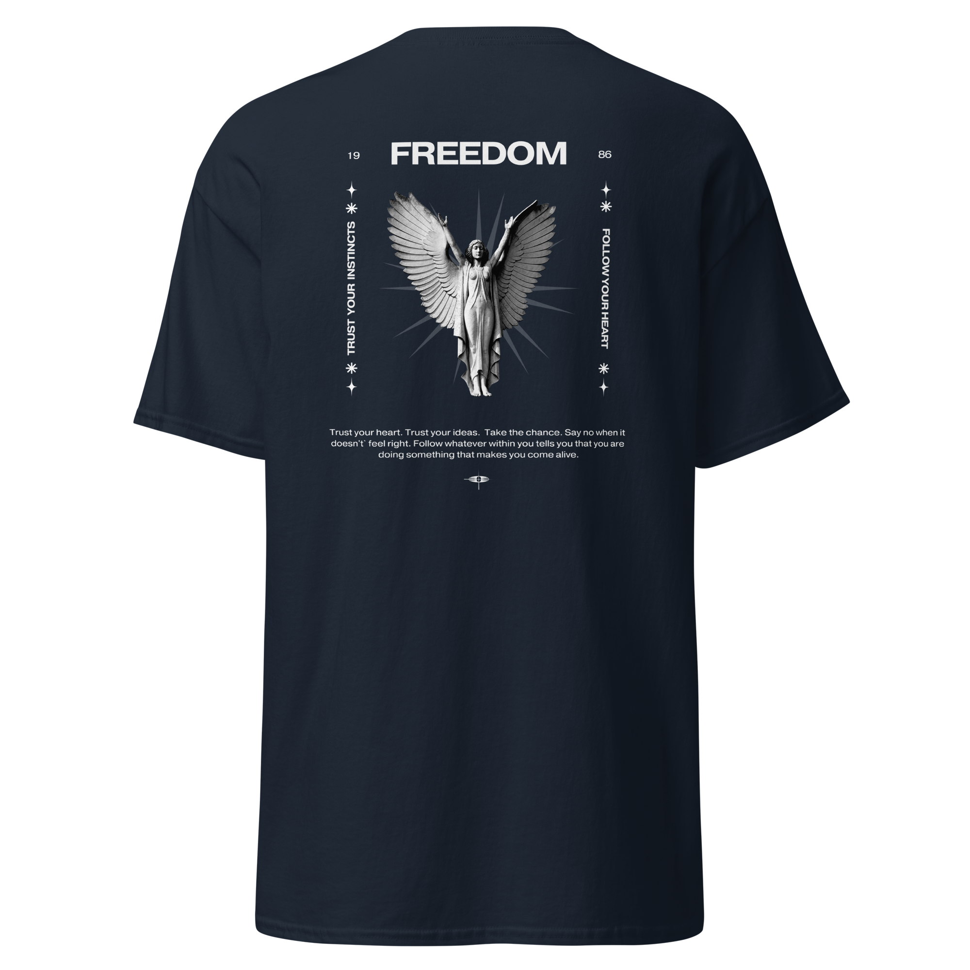 Freedom Angel Graphic Tee - Embrace Your Spirit Unisex Design - OFFSIDE CLUB