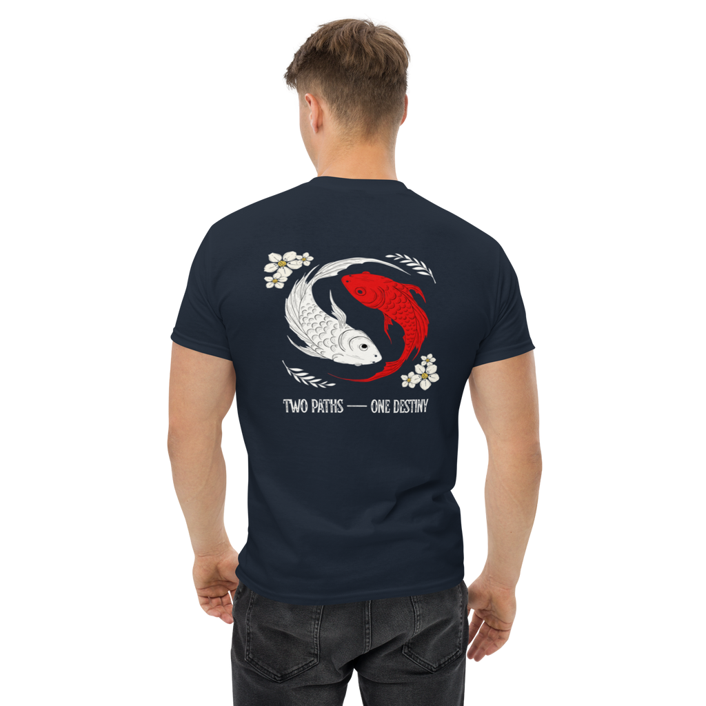 Two Paths Koi Graphic Tee - Stylish and Unique Koi Design T-Shirt - OFFSIDE CLUB