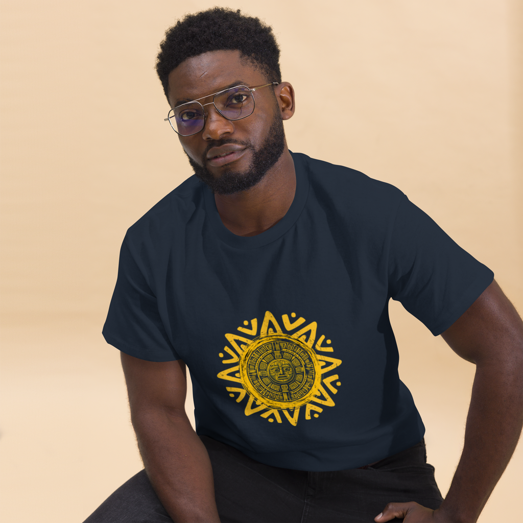 Unisex Aztec Sun Stone T-Shirt for Cultural Style - OFFSIDE CLUB