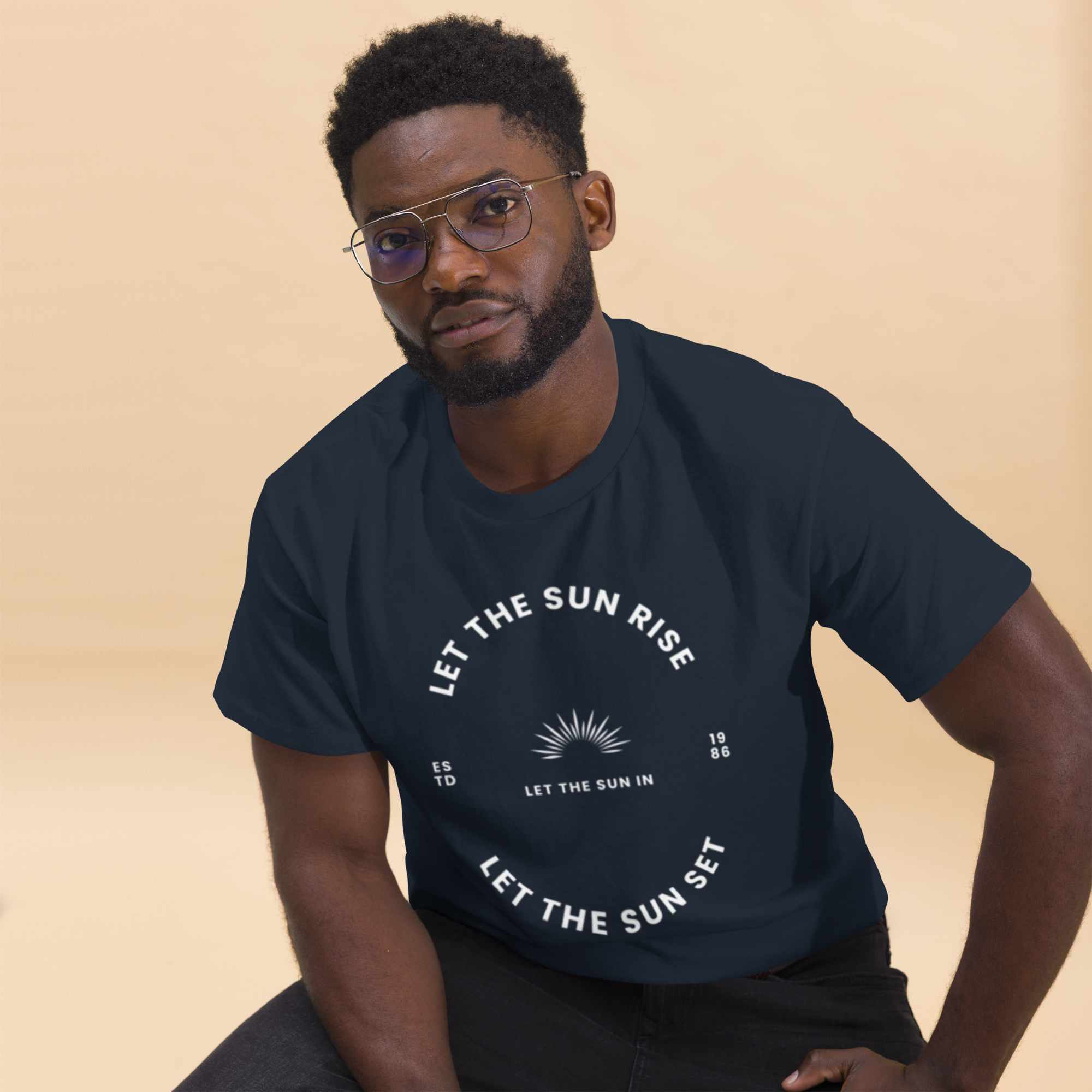 Let the Sun Rise Minimalist Graphic Tee for Effortless Style - OFFSIDE CLUB