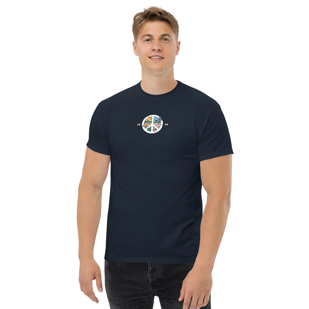 Beach in Peace Tee - Retro Graphic Comfort and Style - OFFSIDE CLUB