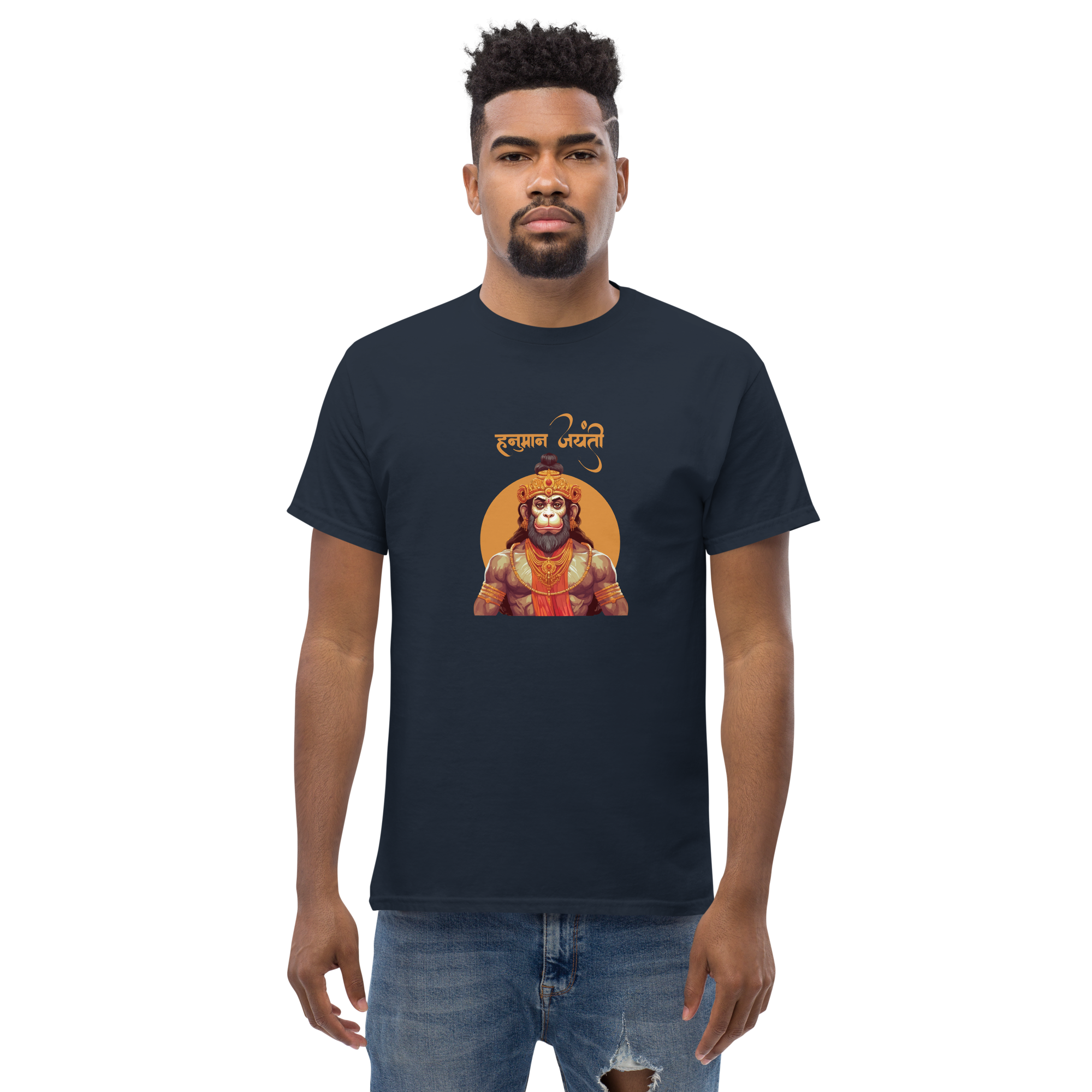 Powerful Hanuman Illustration Shirt for Spiritual Strength and Style - OFFSIDE CLUB