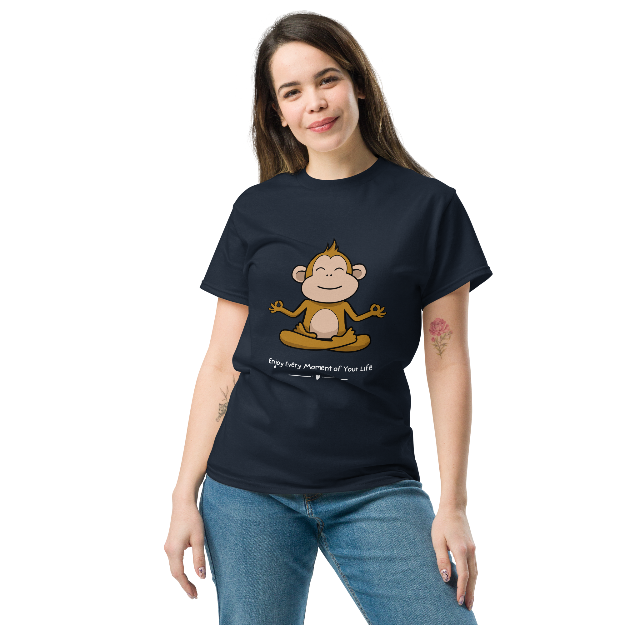 Zen Monkey Yoga T-Shirt for Meditation and Mindfulness - OFFSIDE CLUB