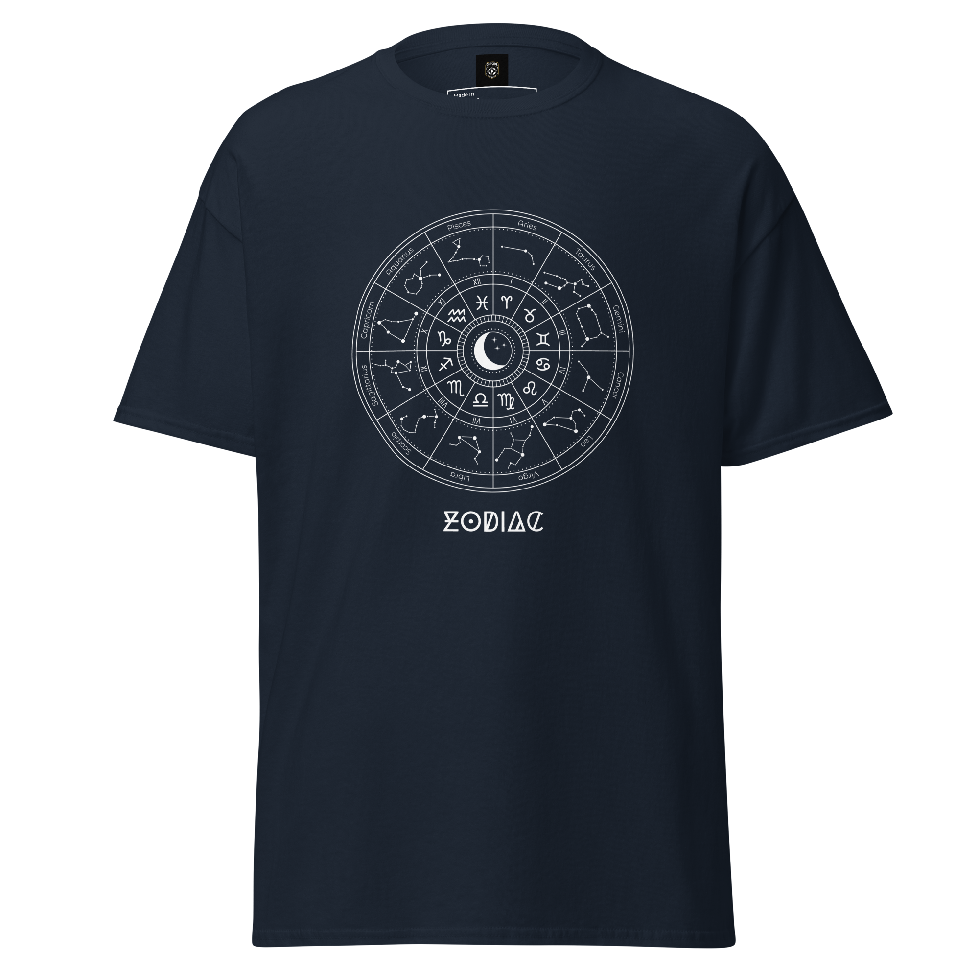 Celestial Zodiac Wheel Graphic Tee
