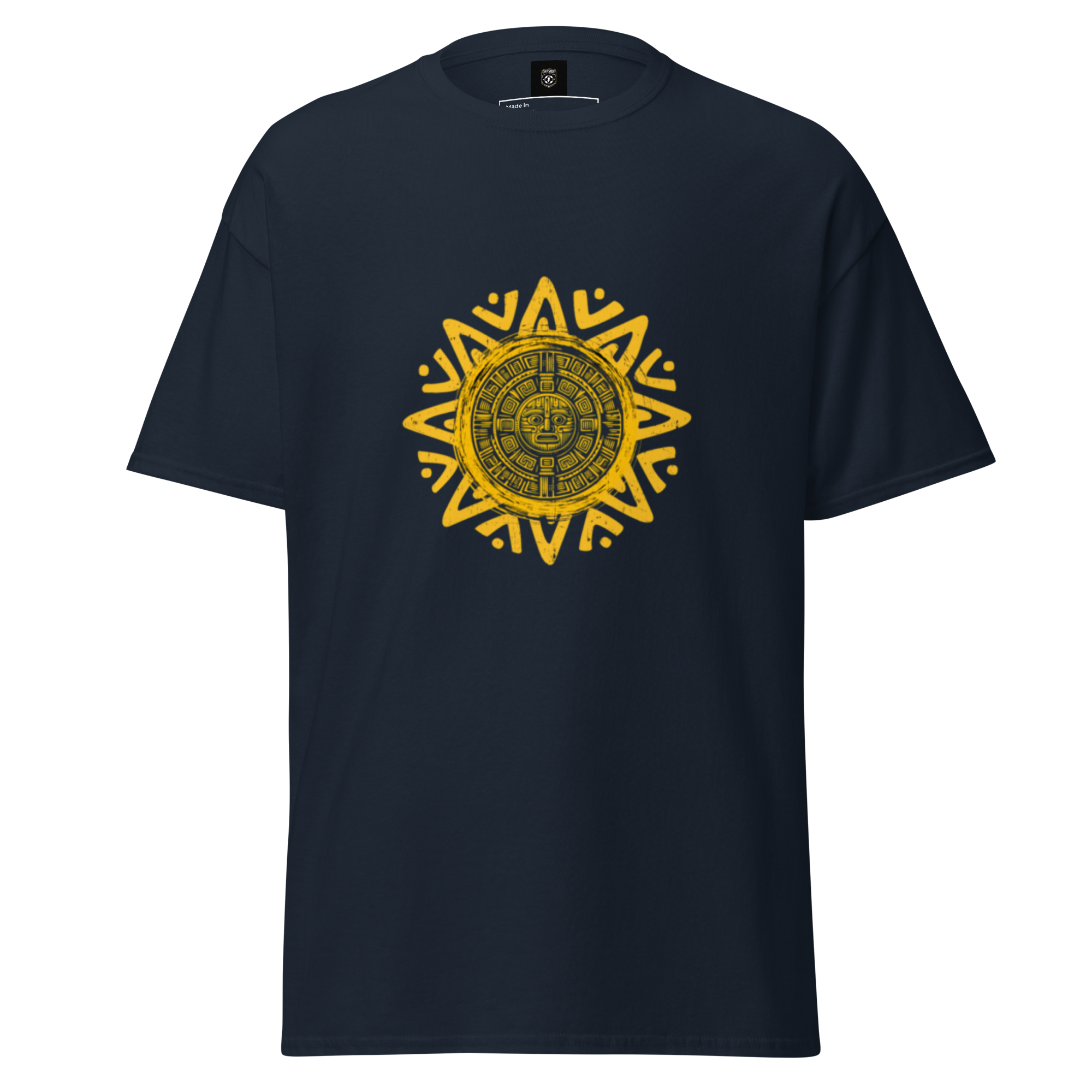 Unisex Aztec Sun Stone T-Shirt for Cultural Style - OFFSIDE CLUB