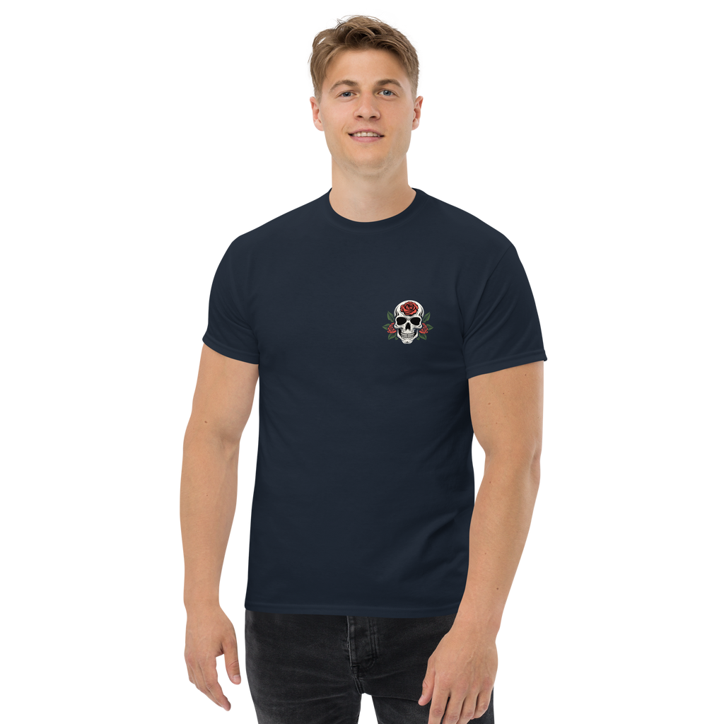 No Regrets Skull Rose Tee - Streetwear Graphic Tee for Bold Style - OFFSIDE CLUB